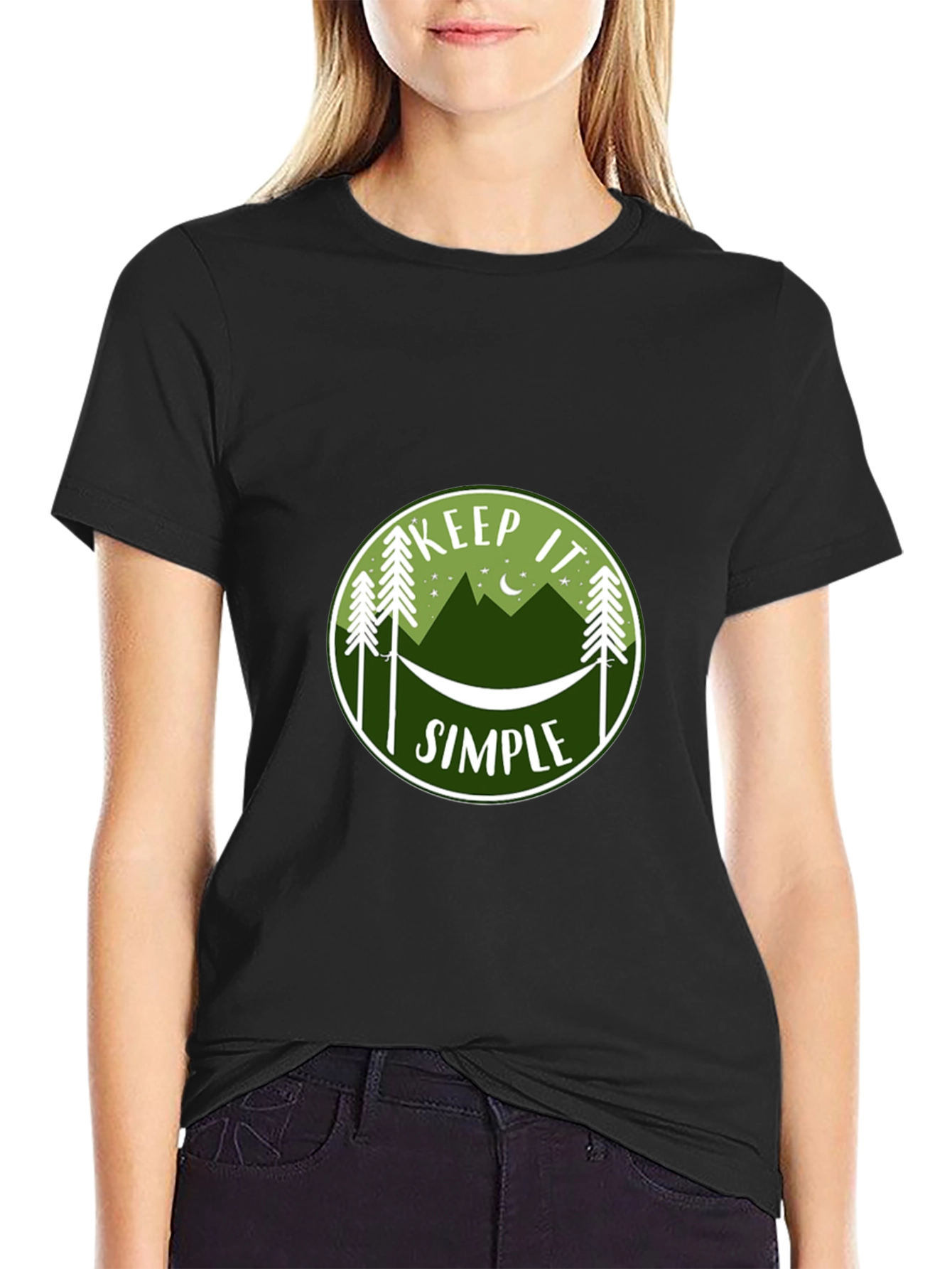 Keep It Simple T-Shirt: Nature & Hammock Graphic Tee