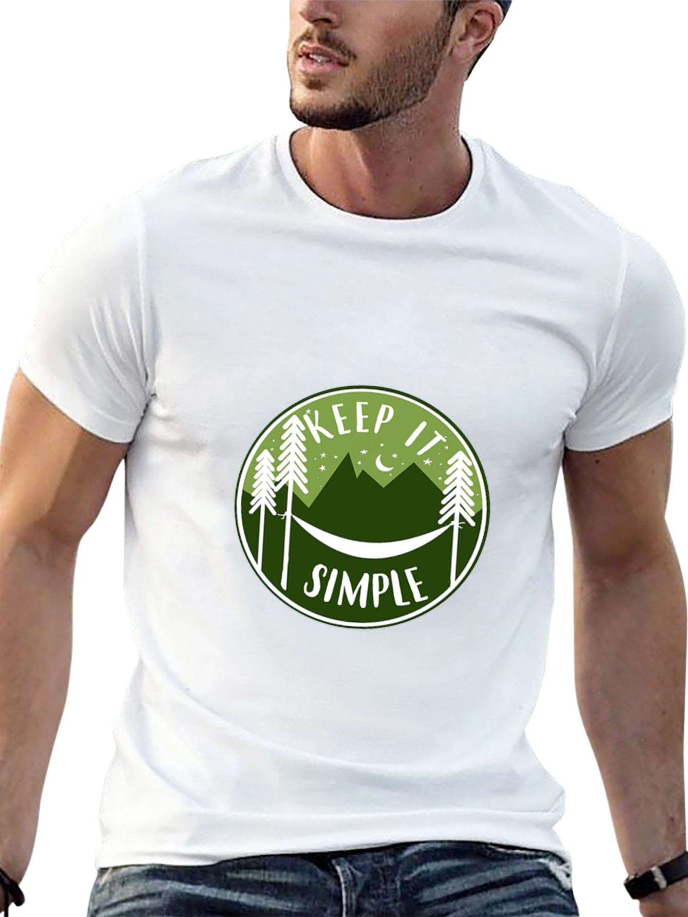 Keep It Simple T-Shirt: Nature & Hammock Graphic Tee