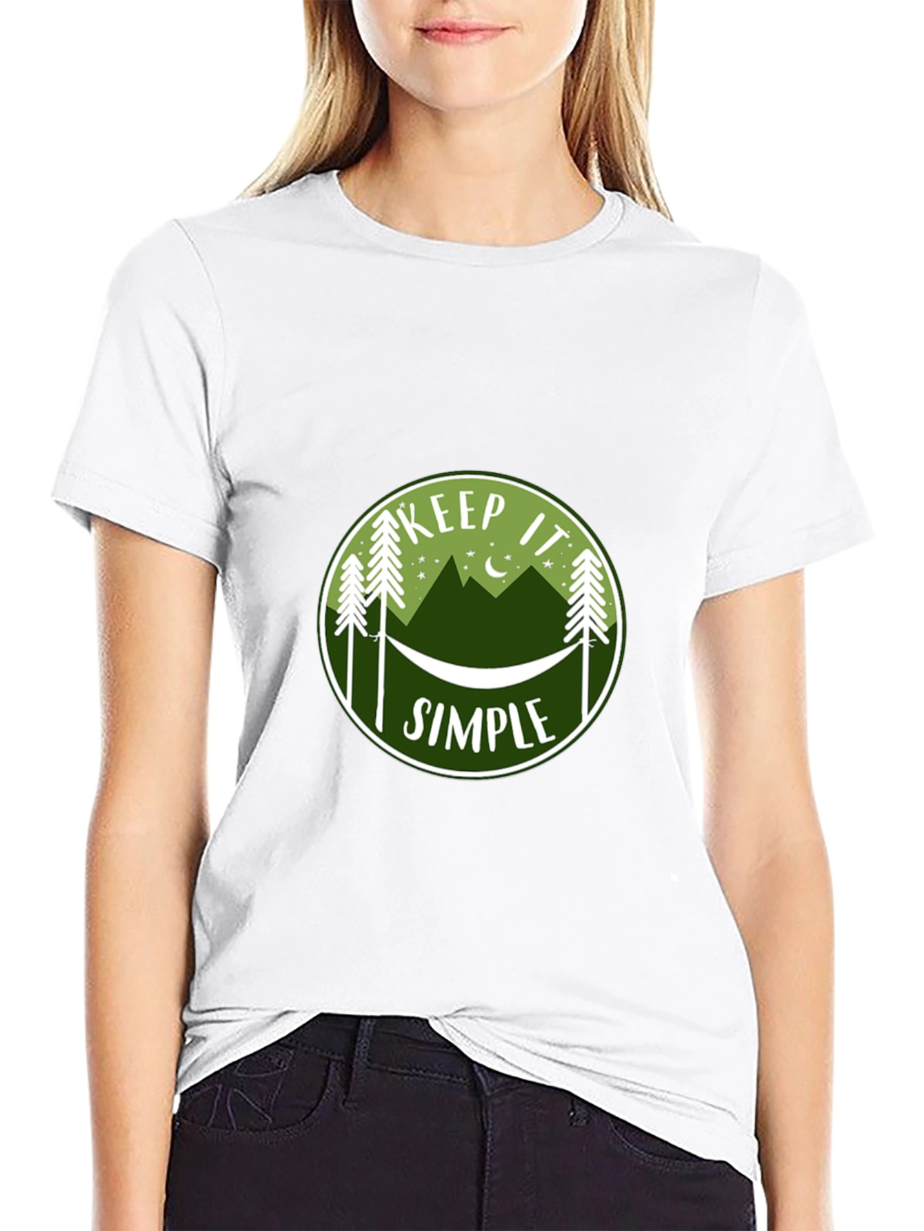 Keep It Simple T-Shirt: Nature & Hammock Graphic Tee