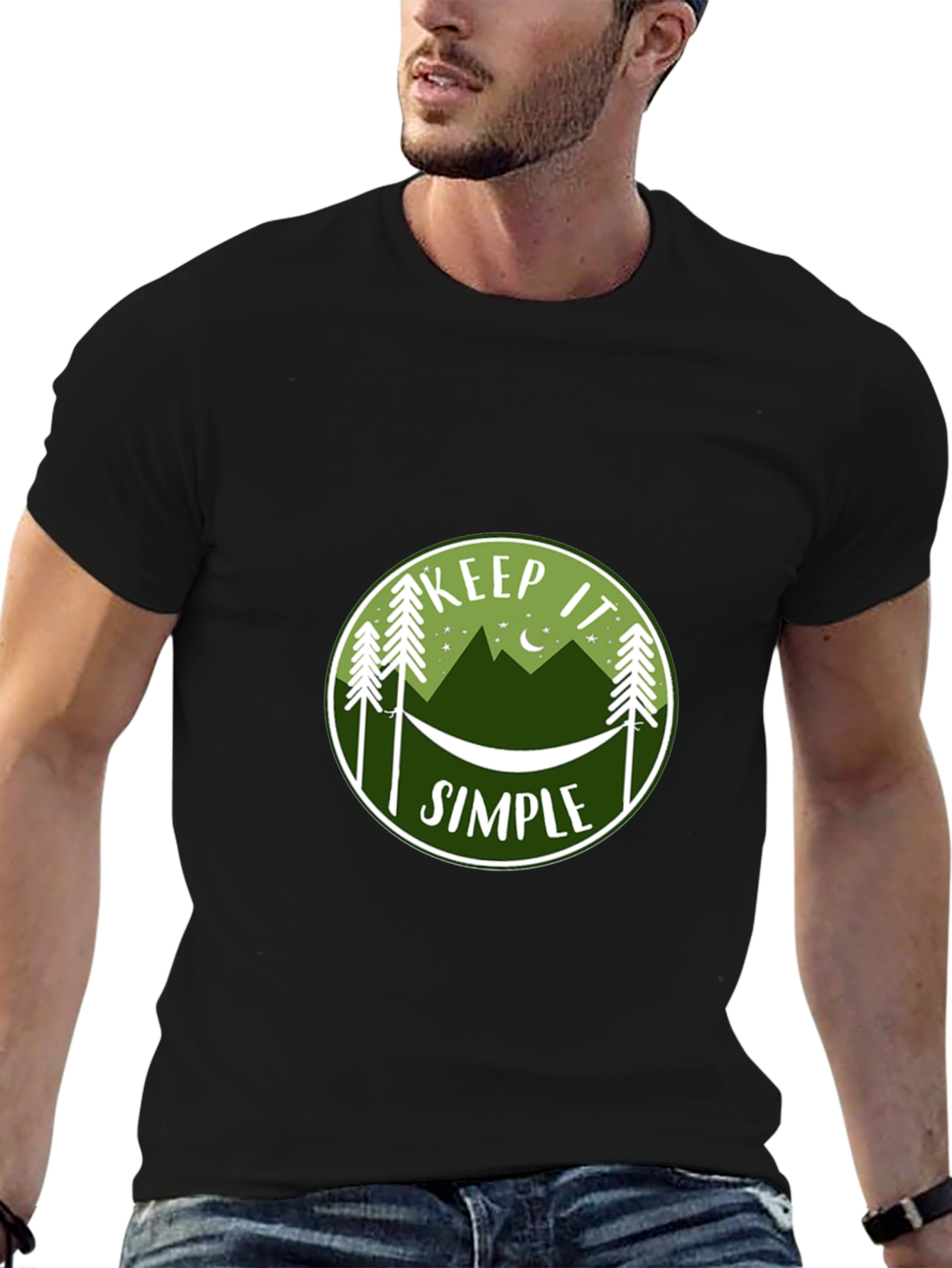Keep It Simple T-Shirt: Nature & Hammock Graphic Tee