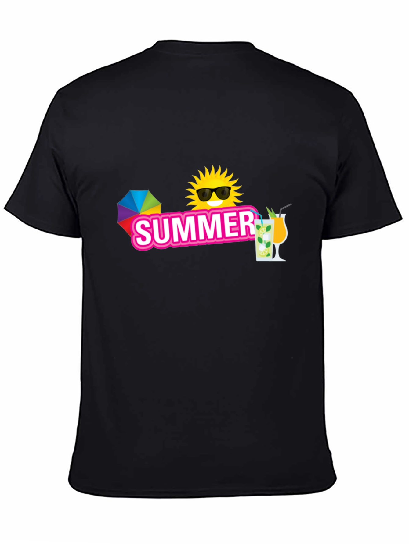 Summer Fun Black T-Shirt