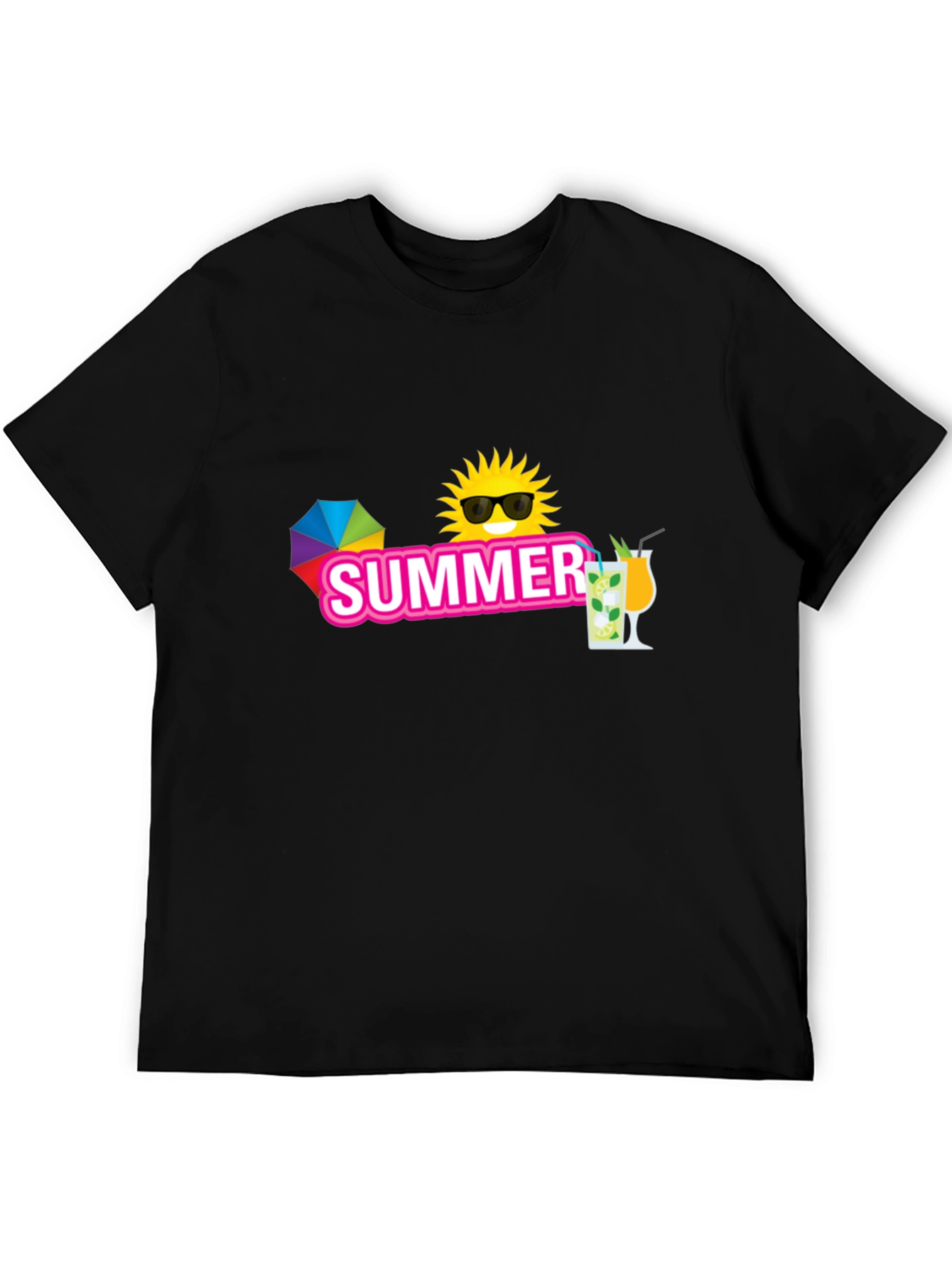 Summer Fun Black T-Shirt