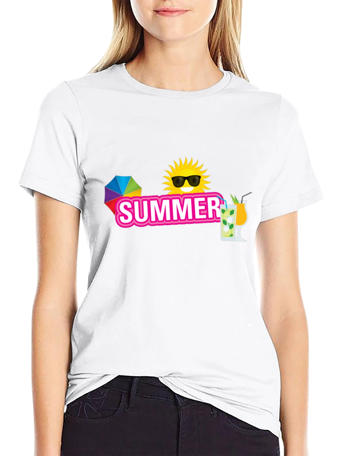 Summer Fun Black T-Shirt
