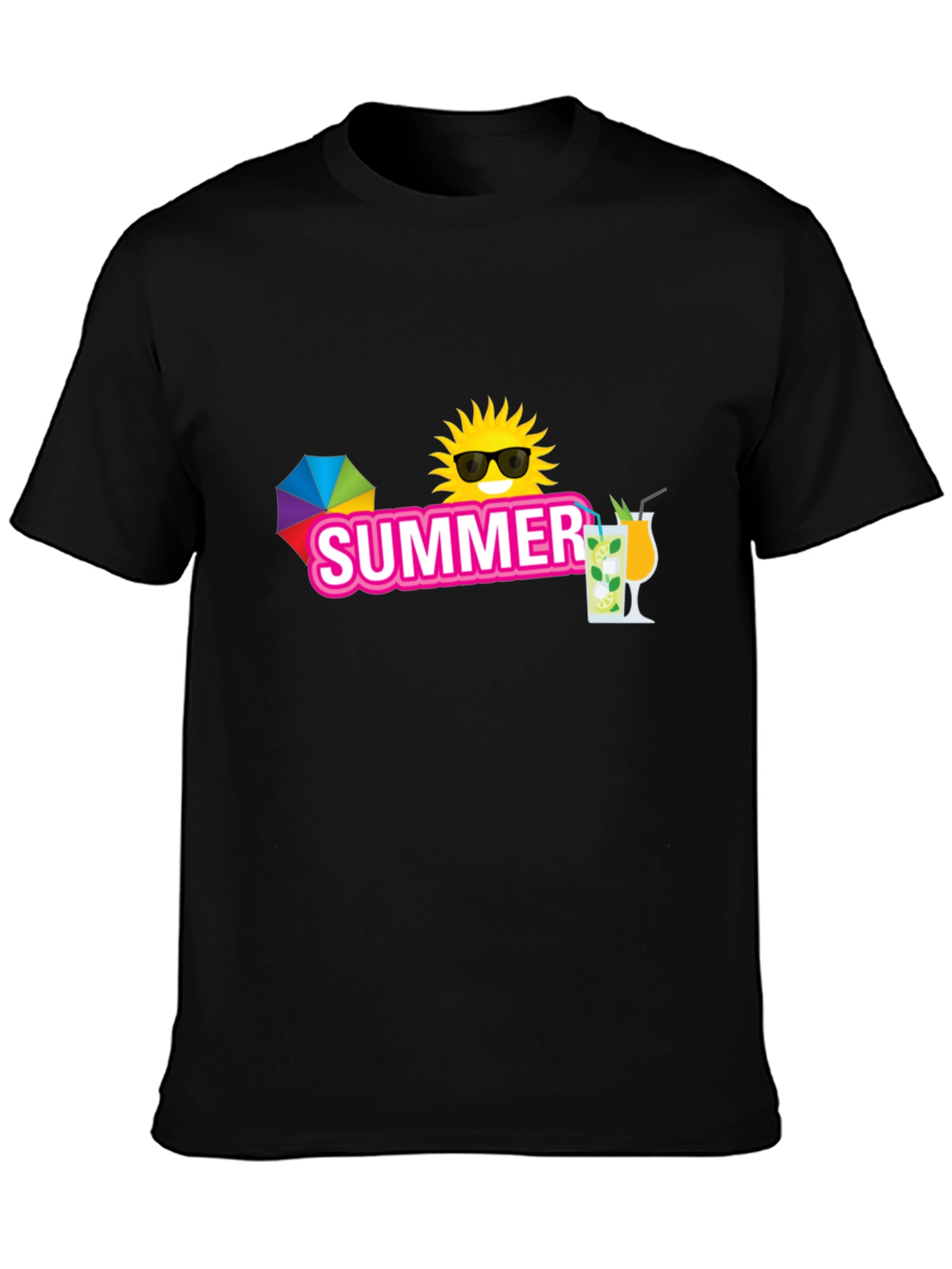 Summer Fun Black T-Shirt