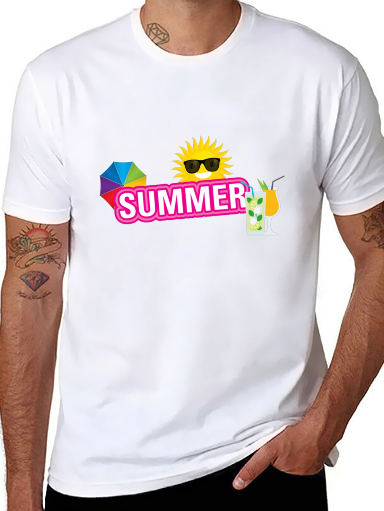 Summer Fun Black T-Shirt
