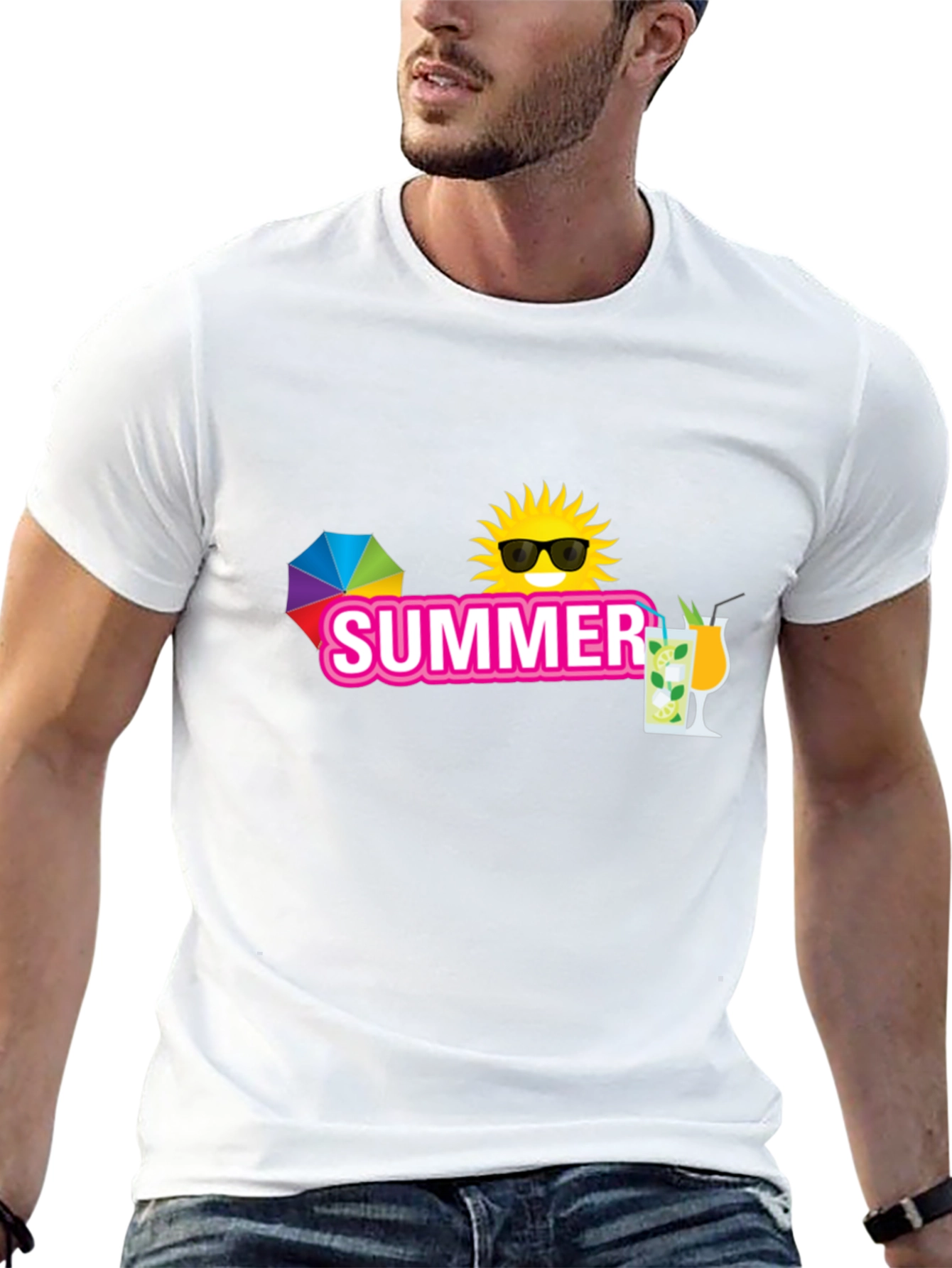Summer Fun Black T-Shirt