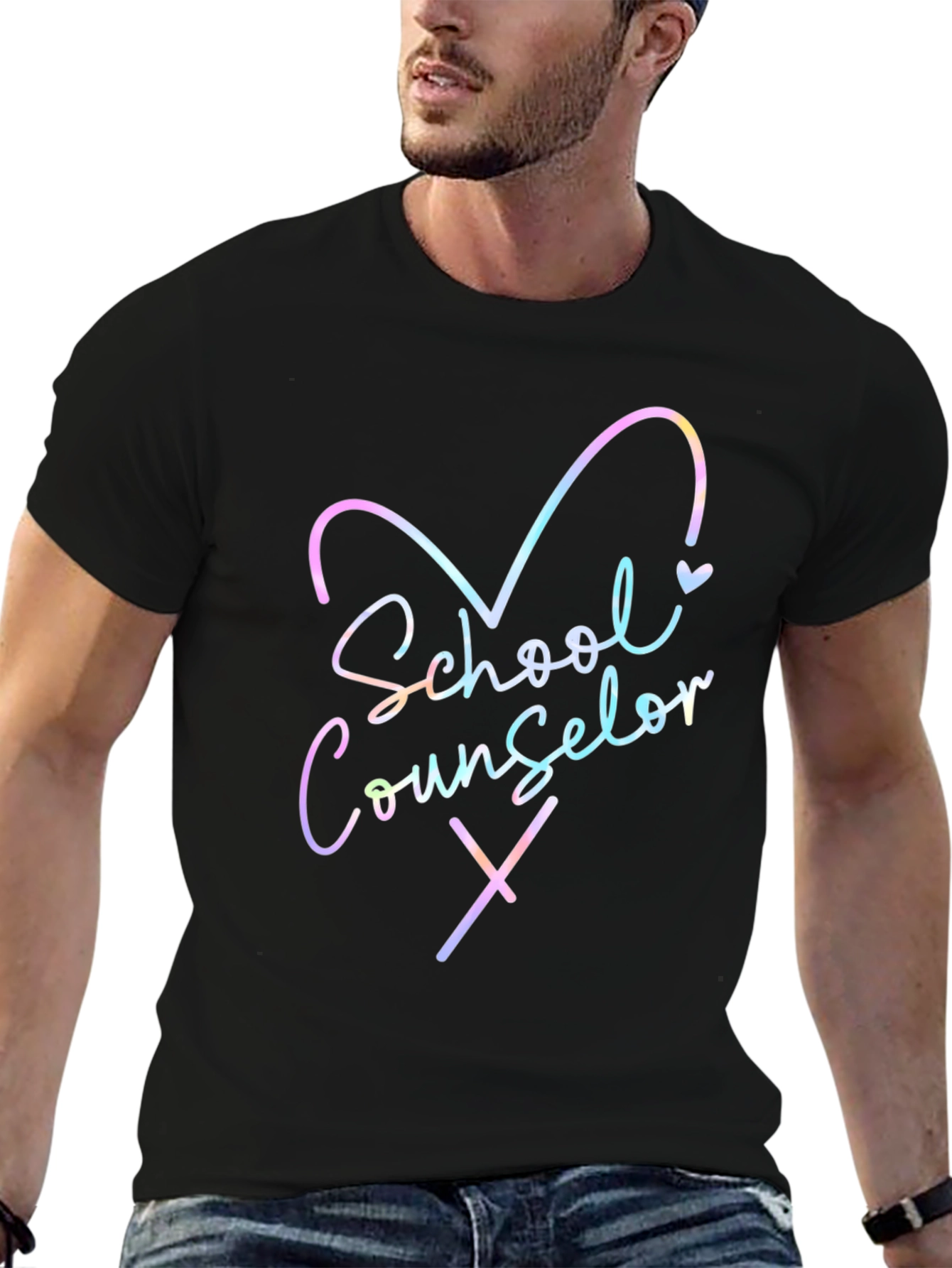School Counselor T-Shirt - Heart Design