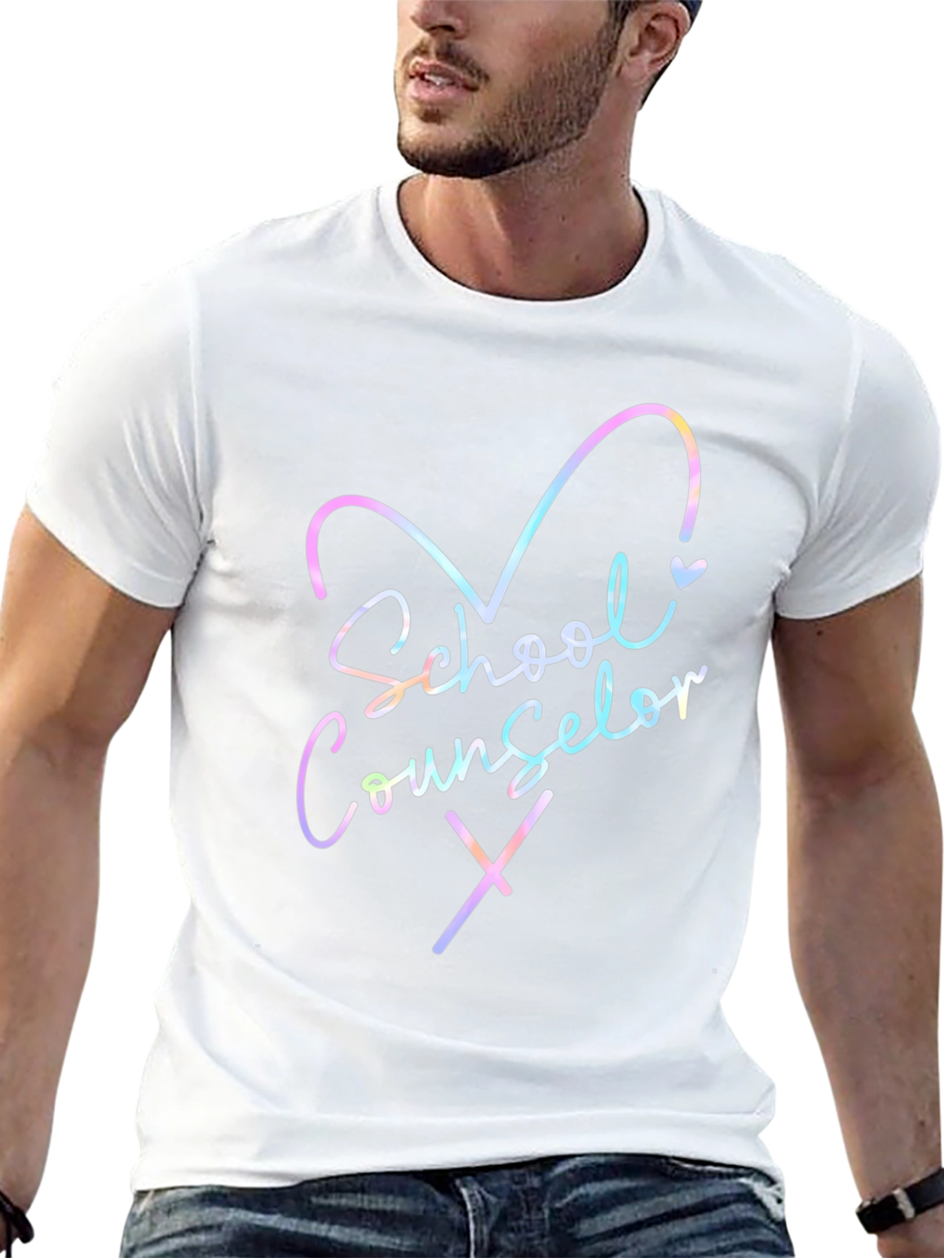 School Counselor T-Shirt - Heart Design