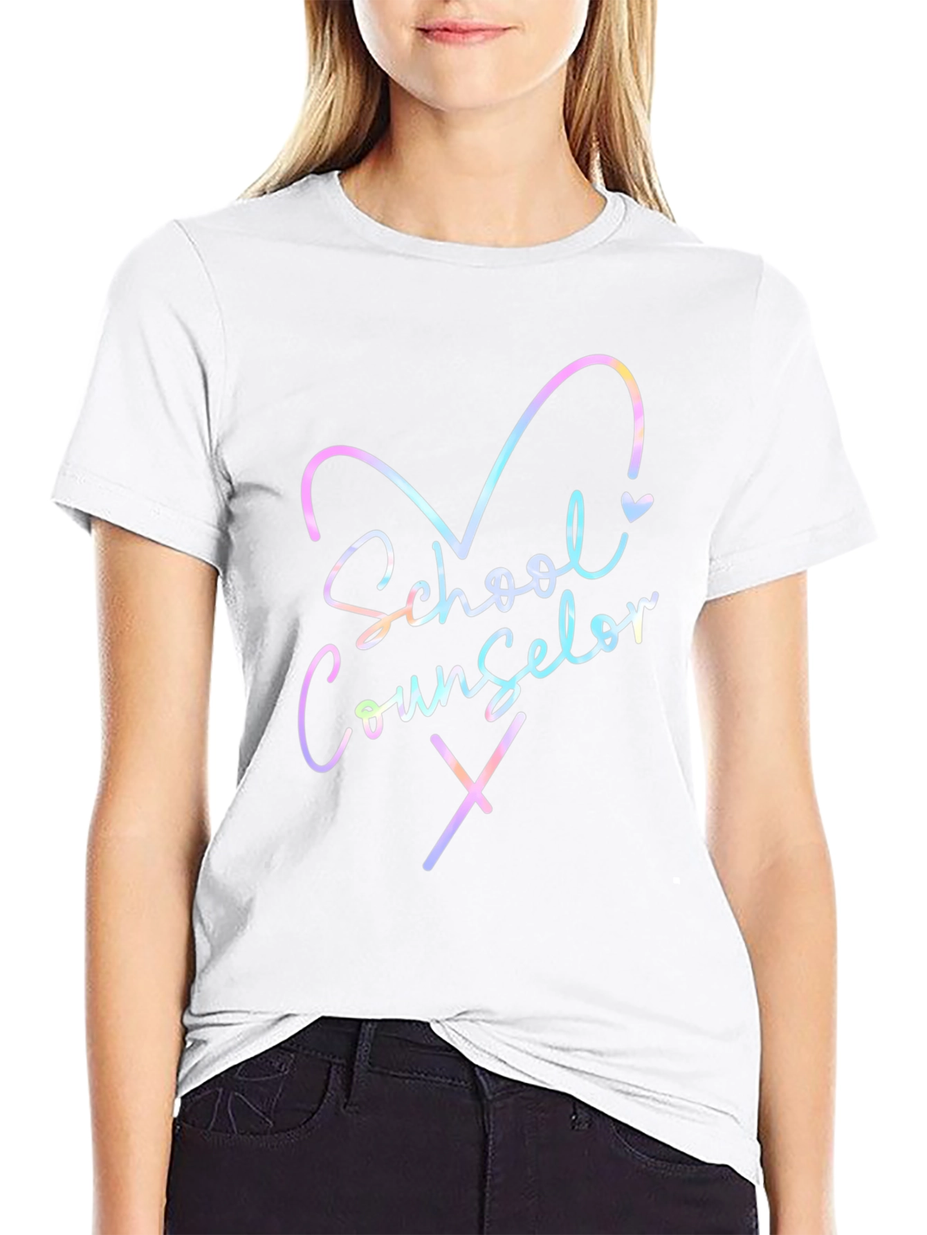 School Counselor T-Shirt - Heart Design