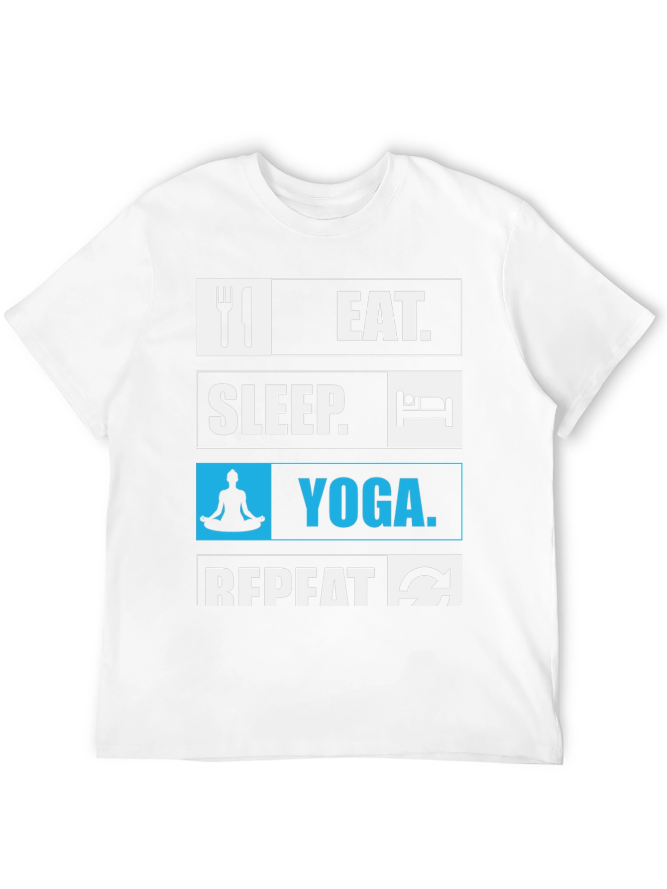 Eat Sleep Yoga Repeat Graphic T-Shirt