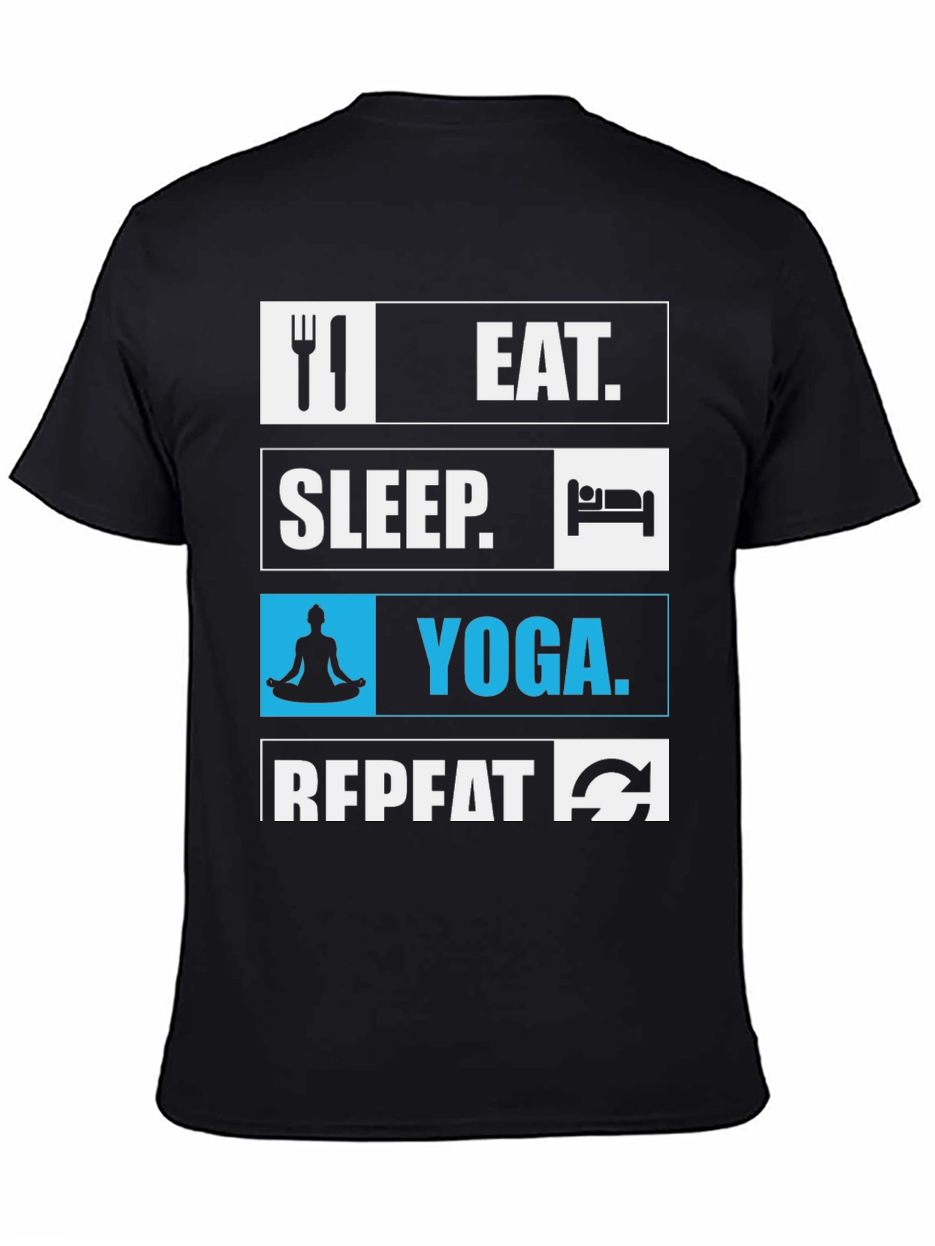 Eat Sleep Yoga Repeat Graphic T-Shirt
