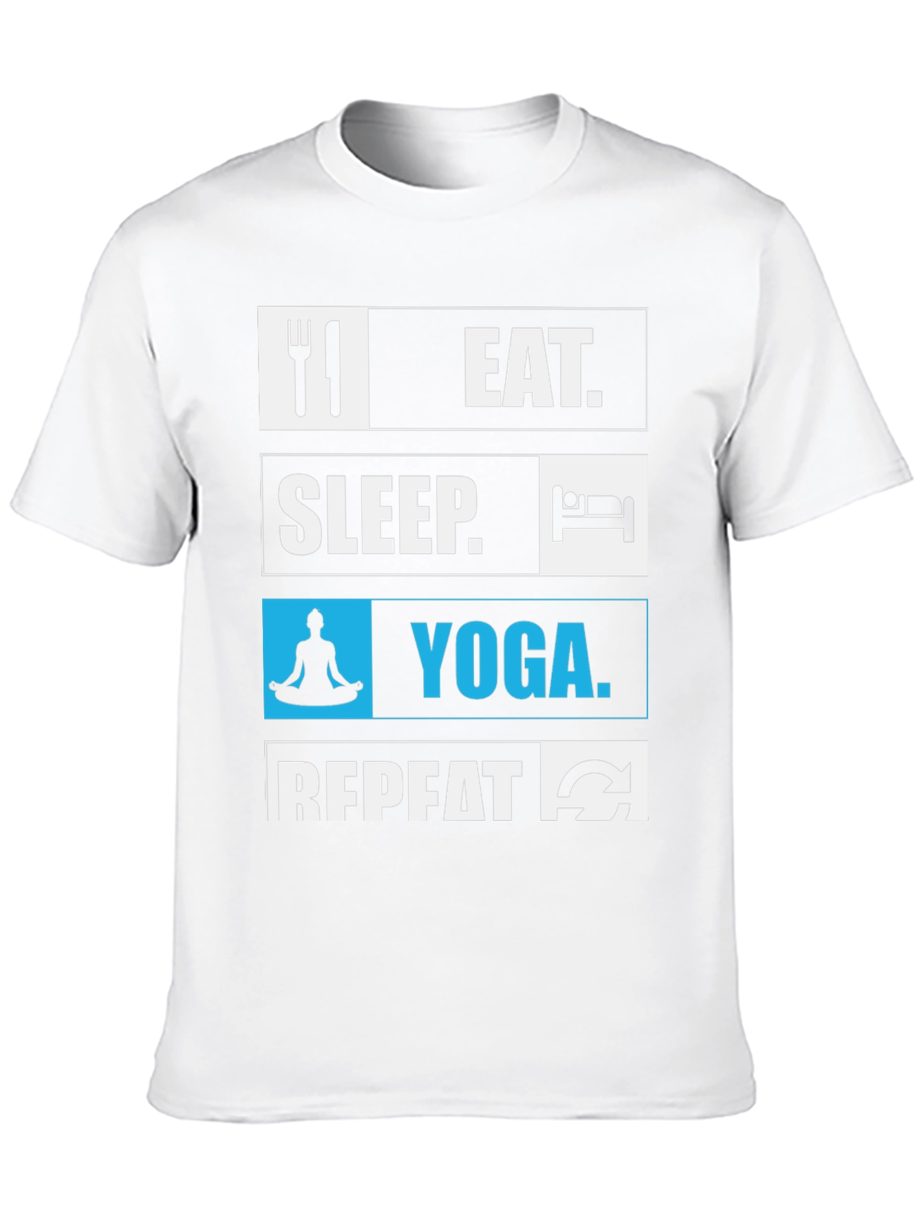 Eat Sleep Yoga Repeat Graphic T-Shirt