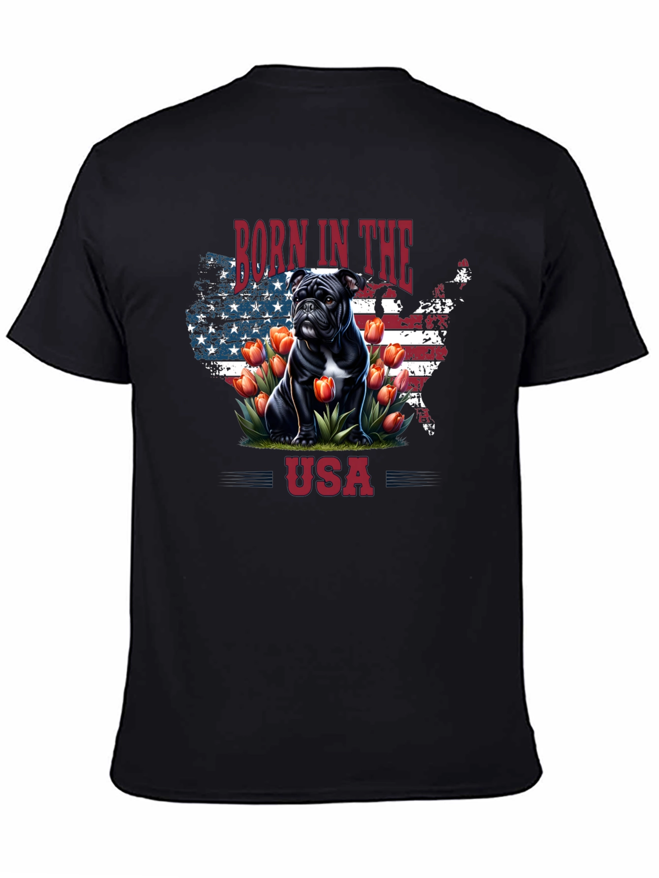 Born in the USA Bulldog T-Shirt