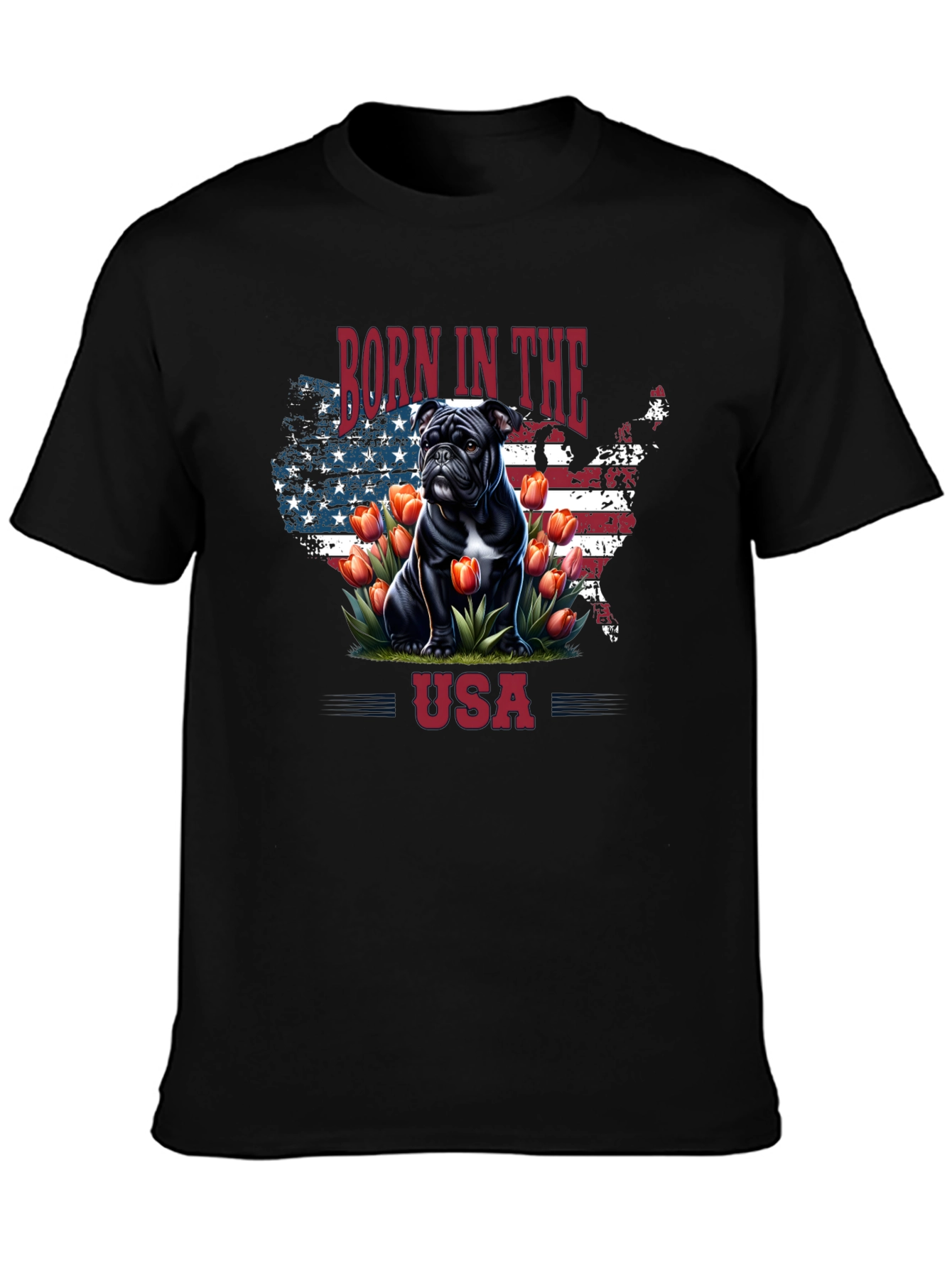 Born in the USA Bulldog T-Shirt