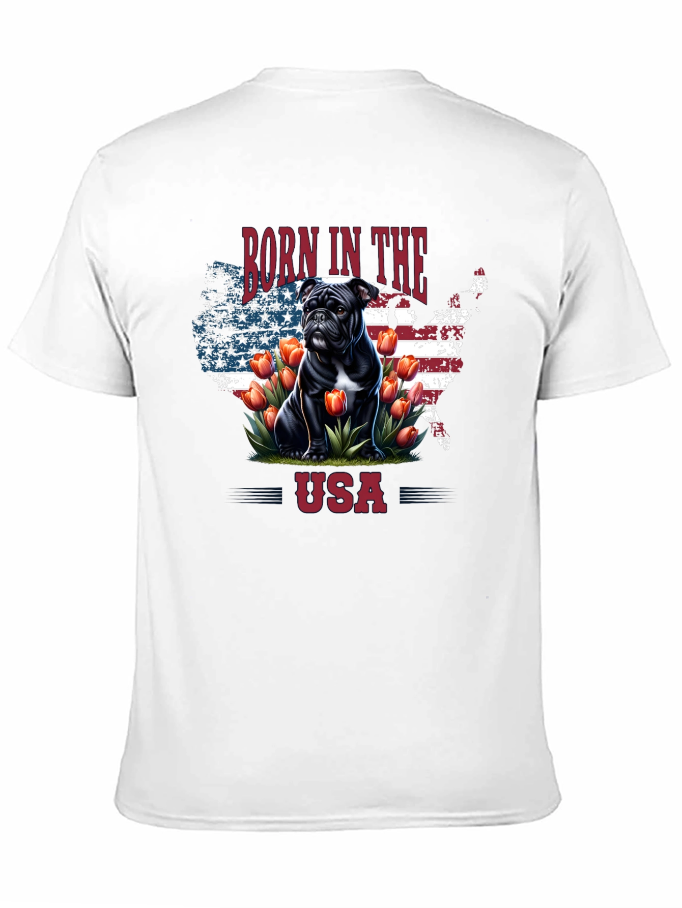 Born in the USA Bulldog T-Shirt