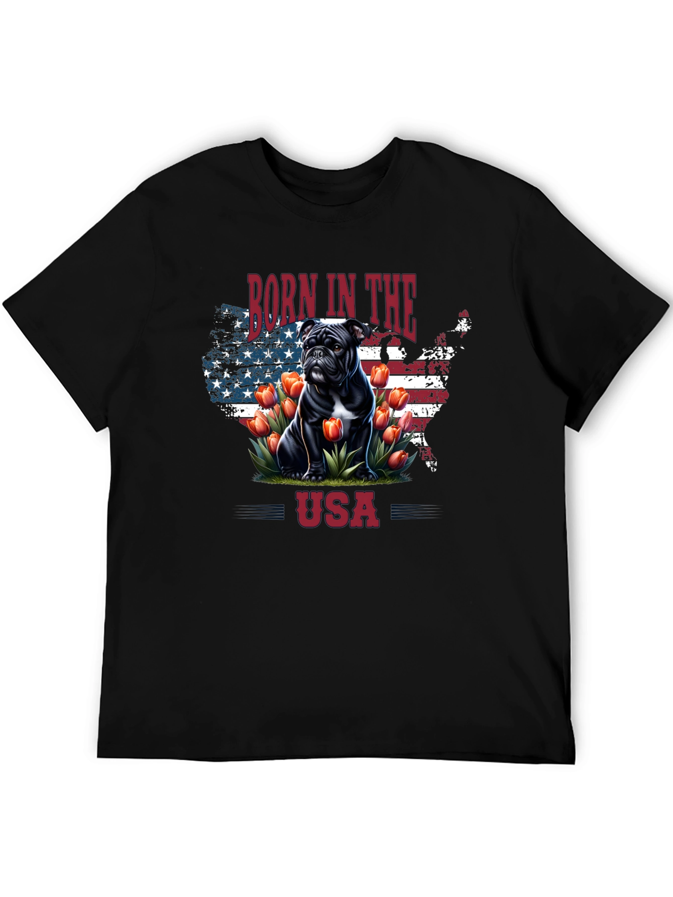 Born in the USA Bulldog T-Shirt