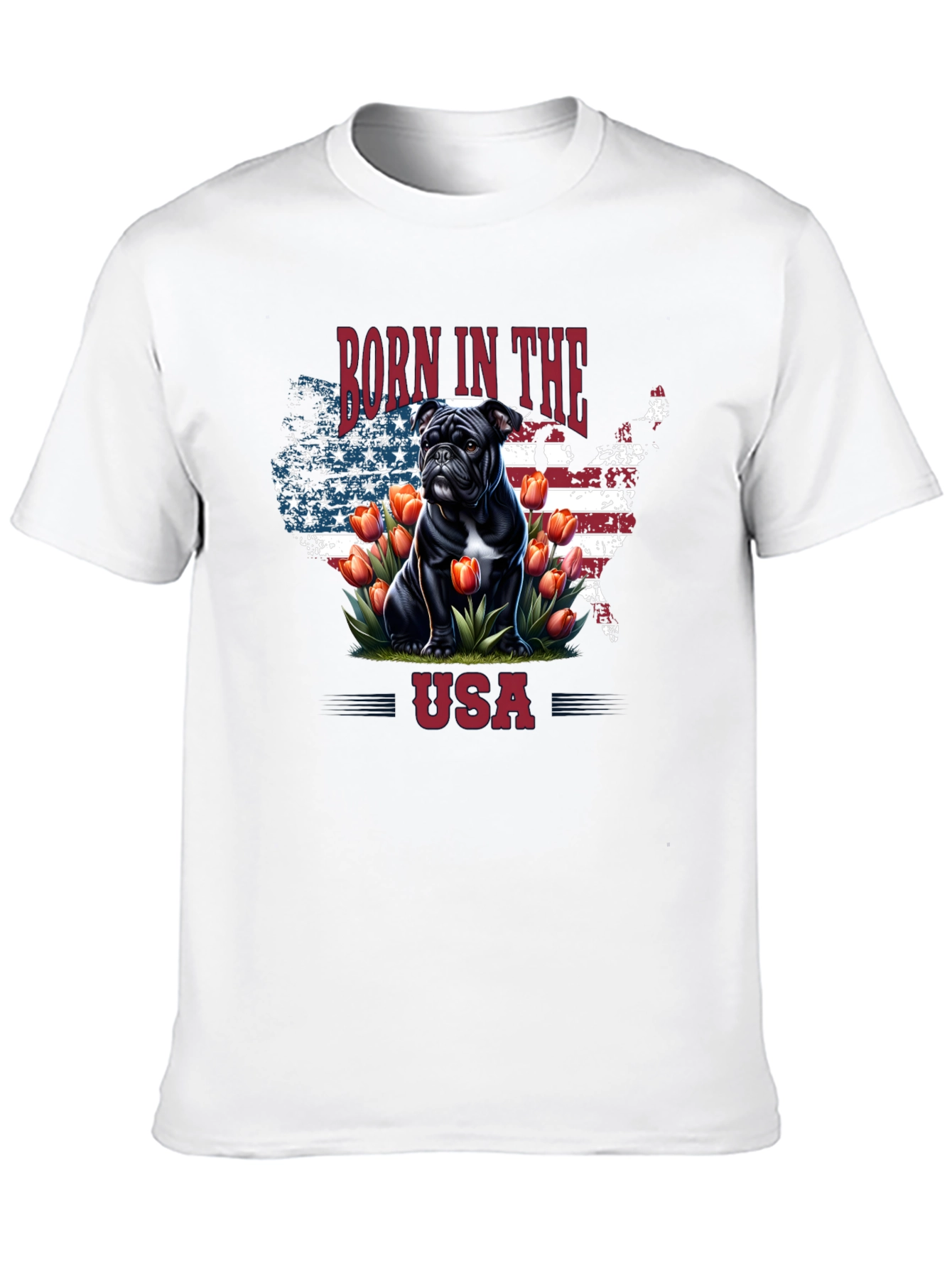 Born in the USA Bulldog T-Shirt