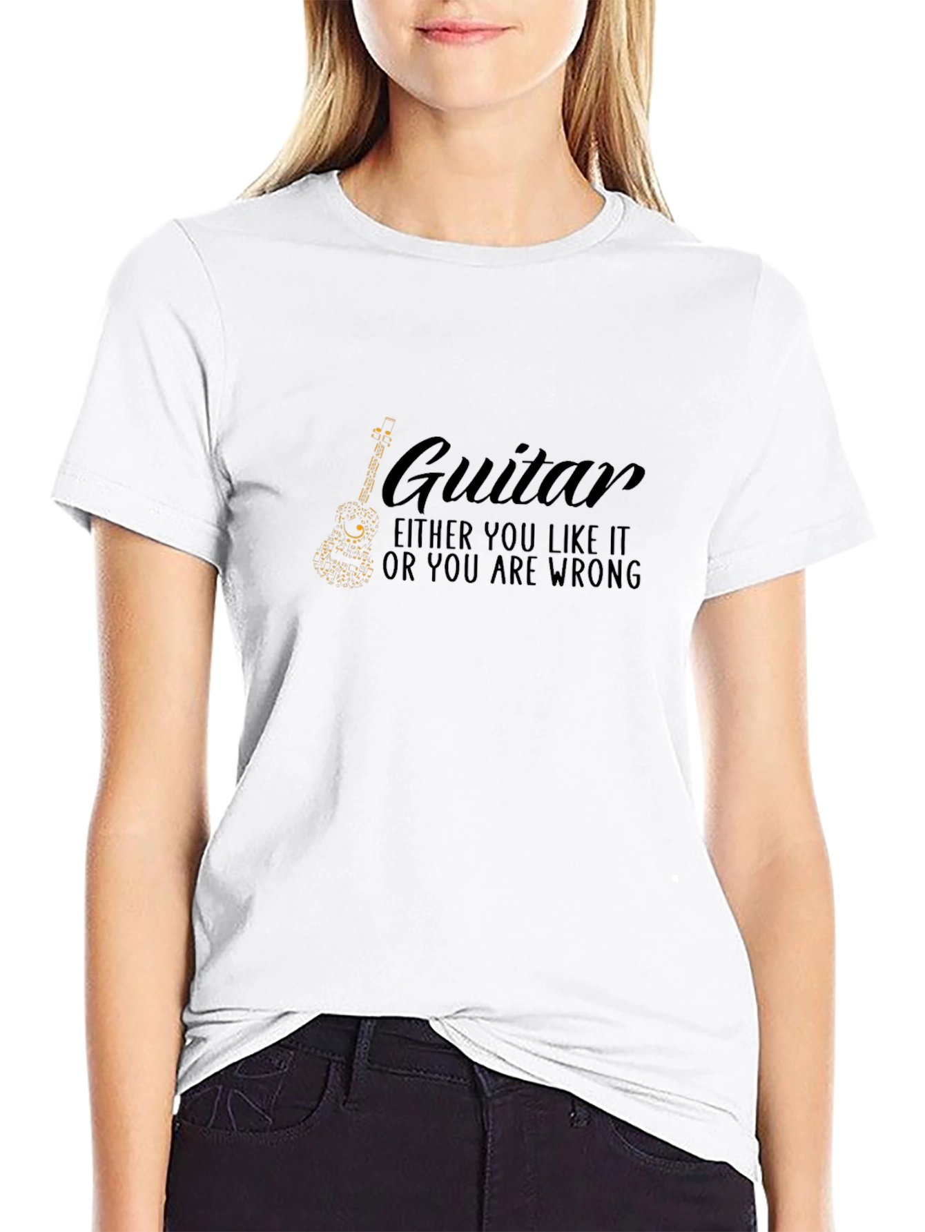 Guitar Lover Black T-Shirt - Either You Like it!