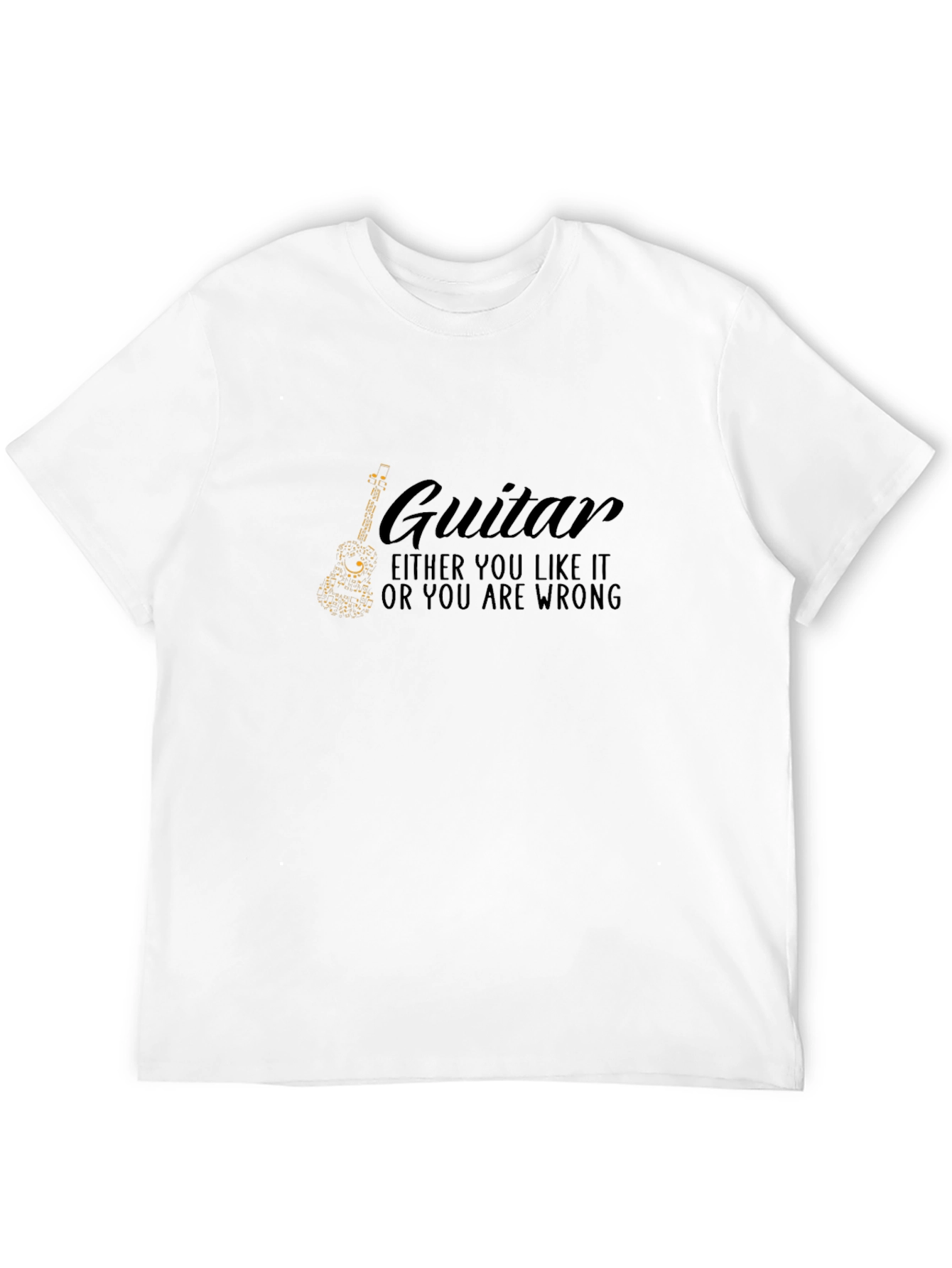 Guitar Lover Black T-Shirt - Either You Like it!