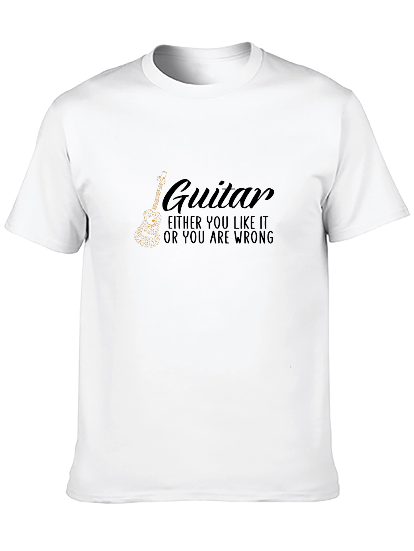 Guitar Lover Black T-Shirt - Either You Like it!