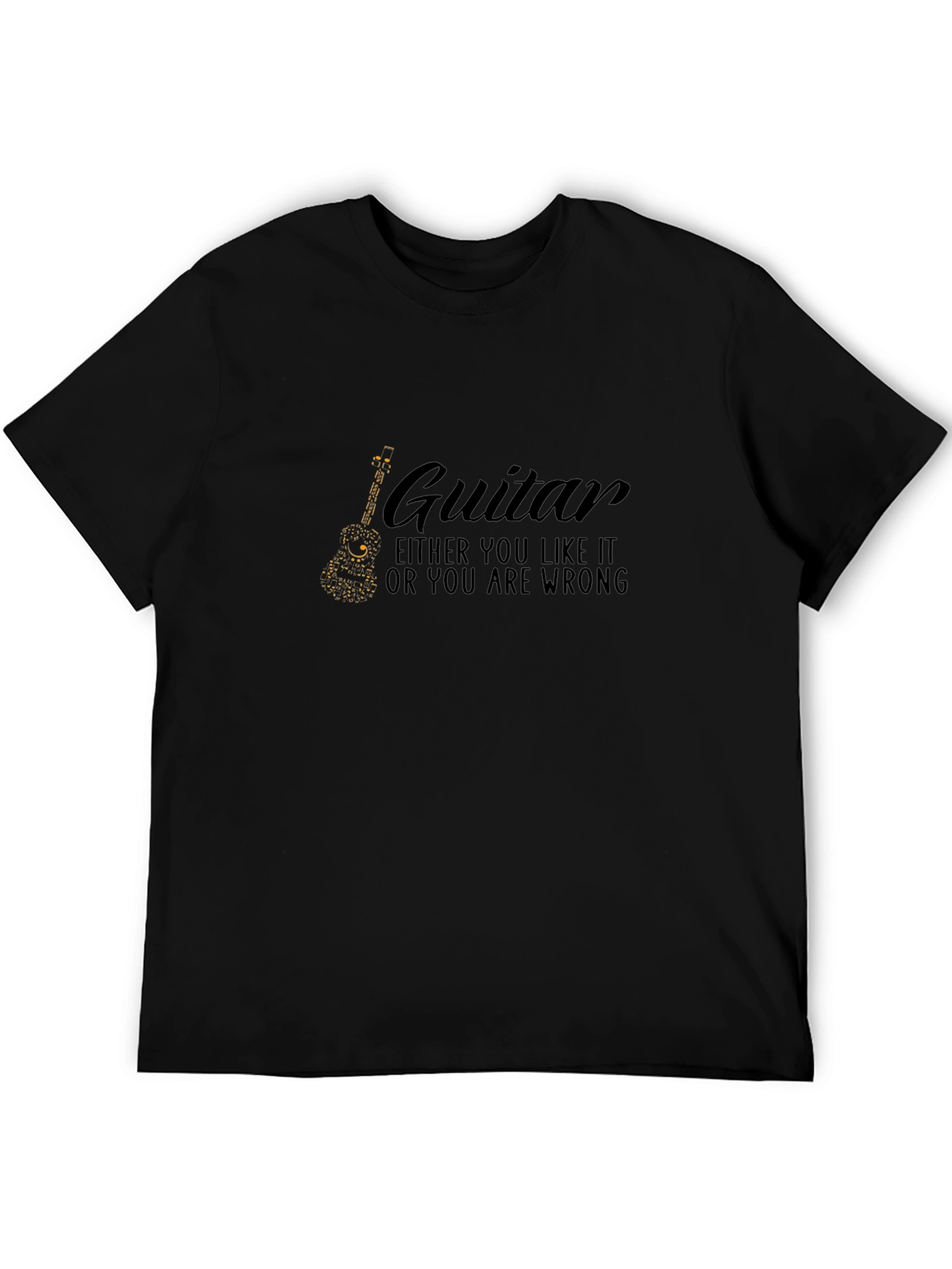 Guitar Lover Black T-Shirt - Either You Like it!