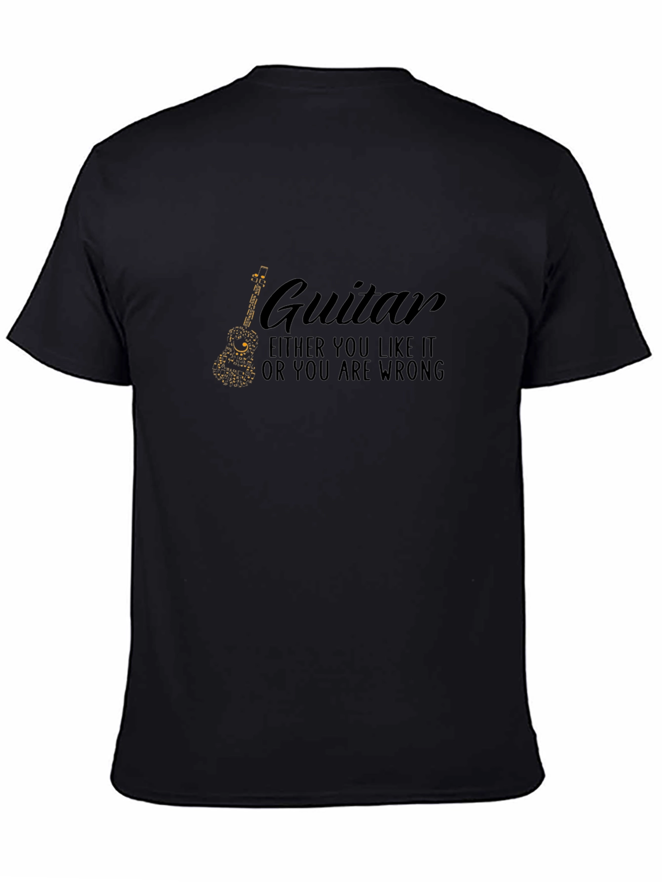 Guitar Lover Black T-Shirt - Either You Like it!