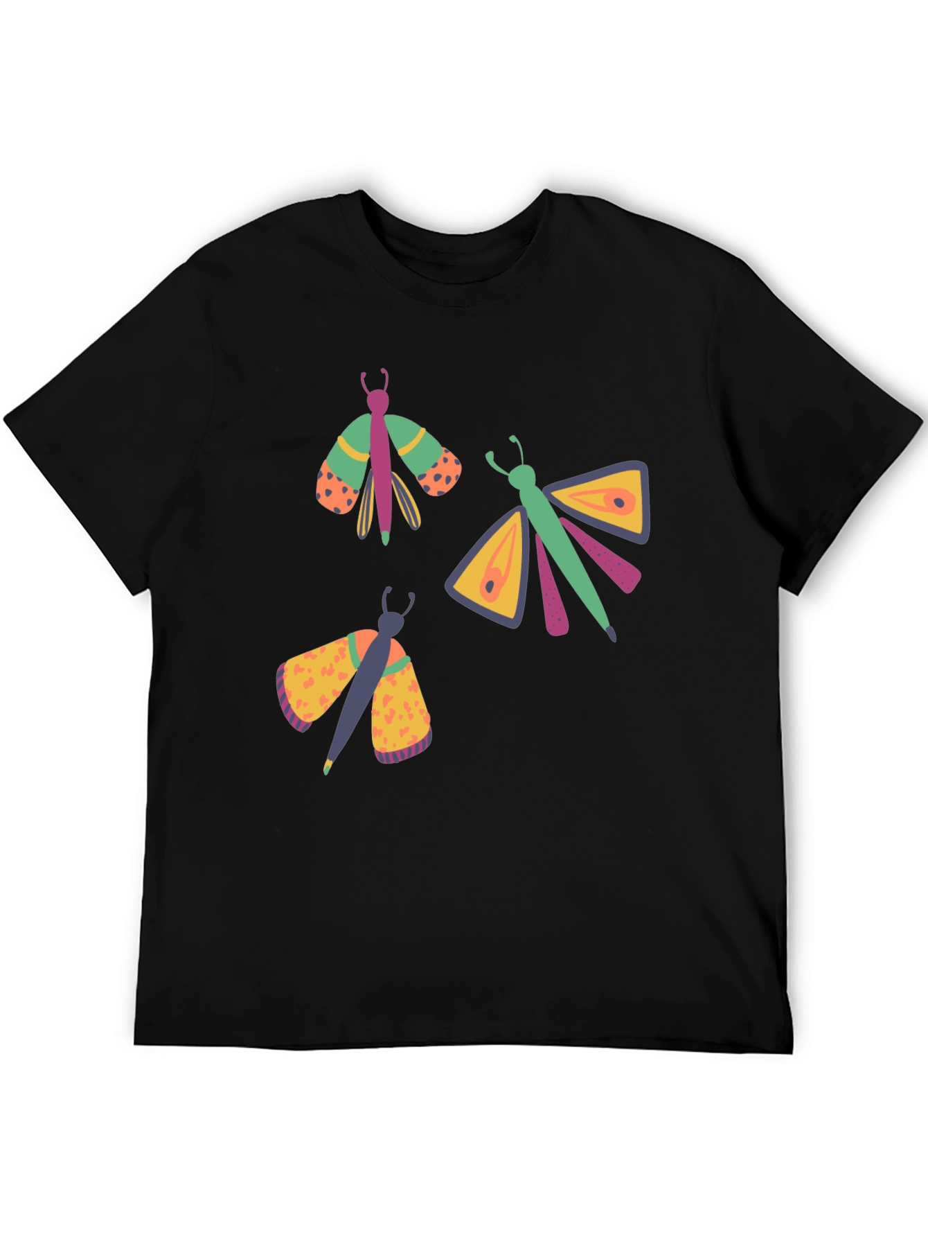 Moth Graphic Tee - Mens Black T-Shirt