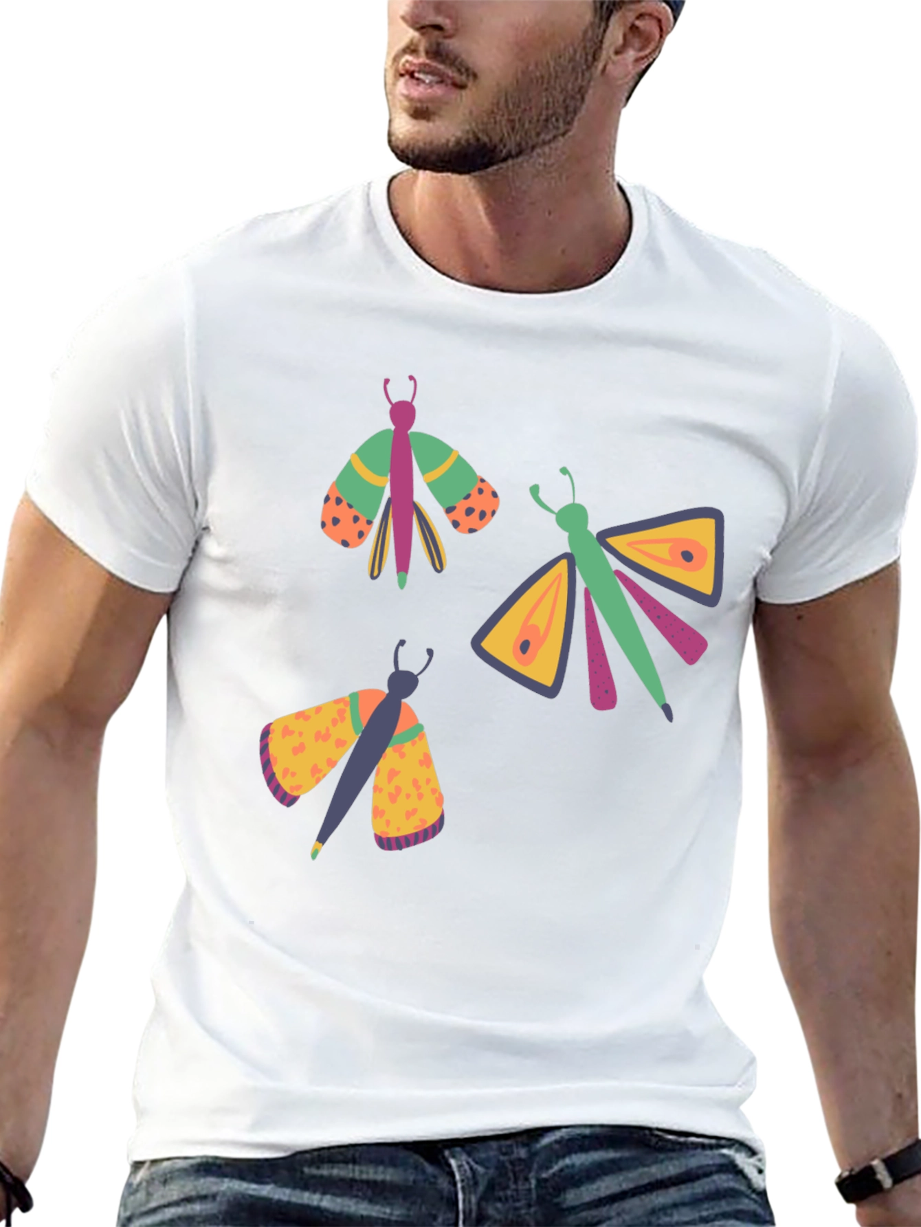 Moth Graphic Tee - Mens Black T-Shirt