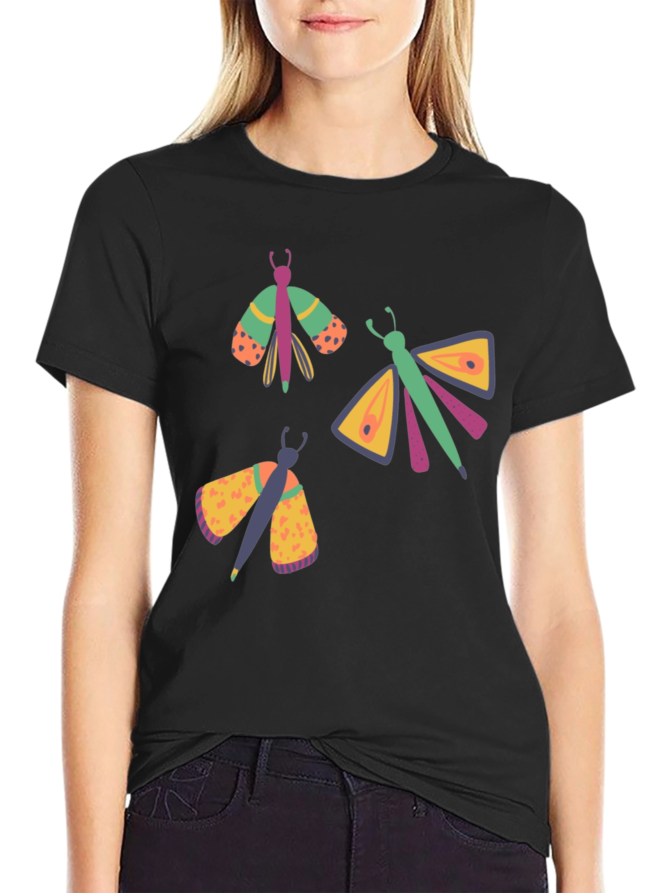 Moth Graphic Tee - Mens Black T-Shirt