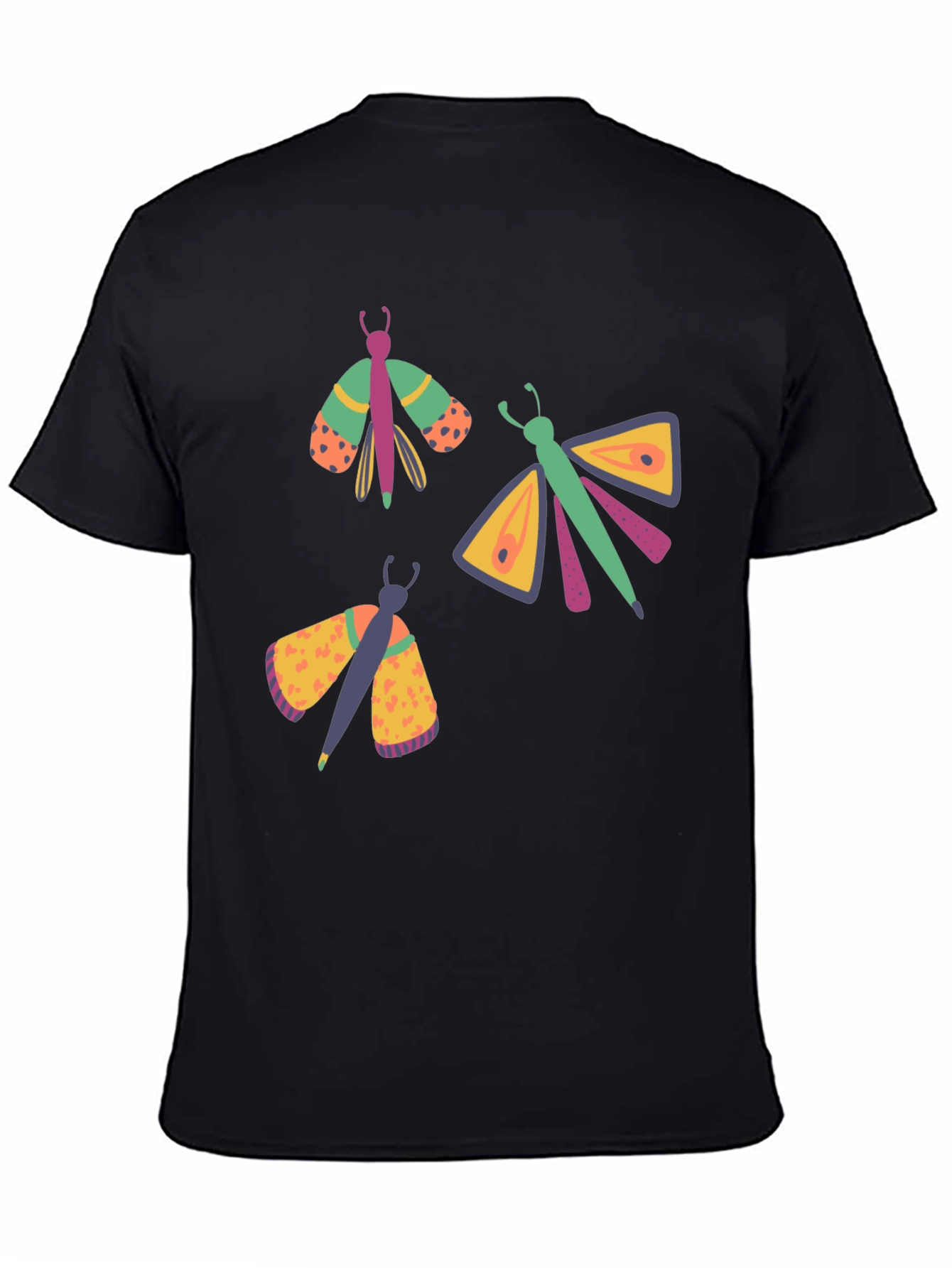 Moth Graphic Tee - Mens Black T-Shirt