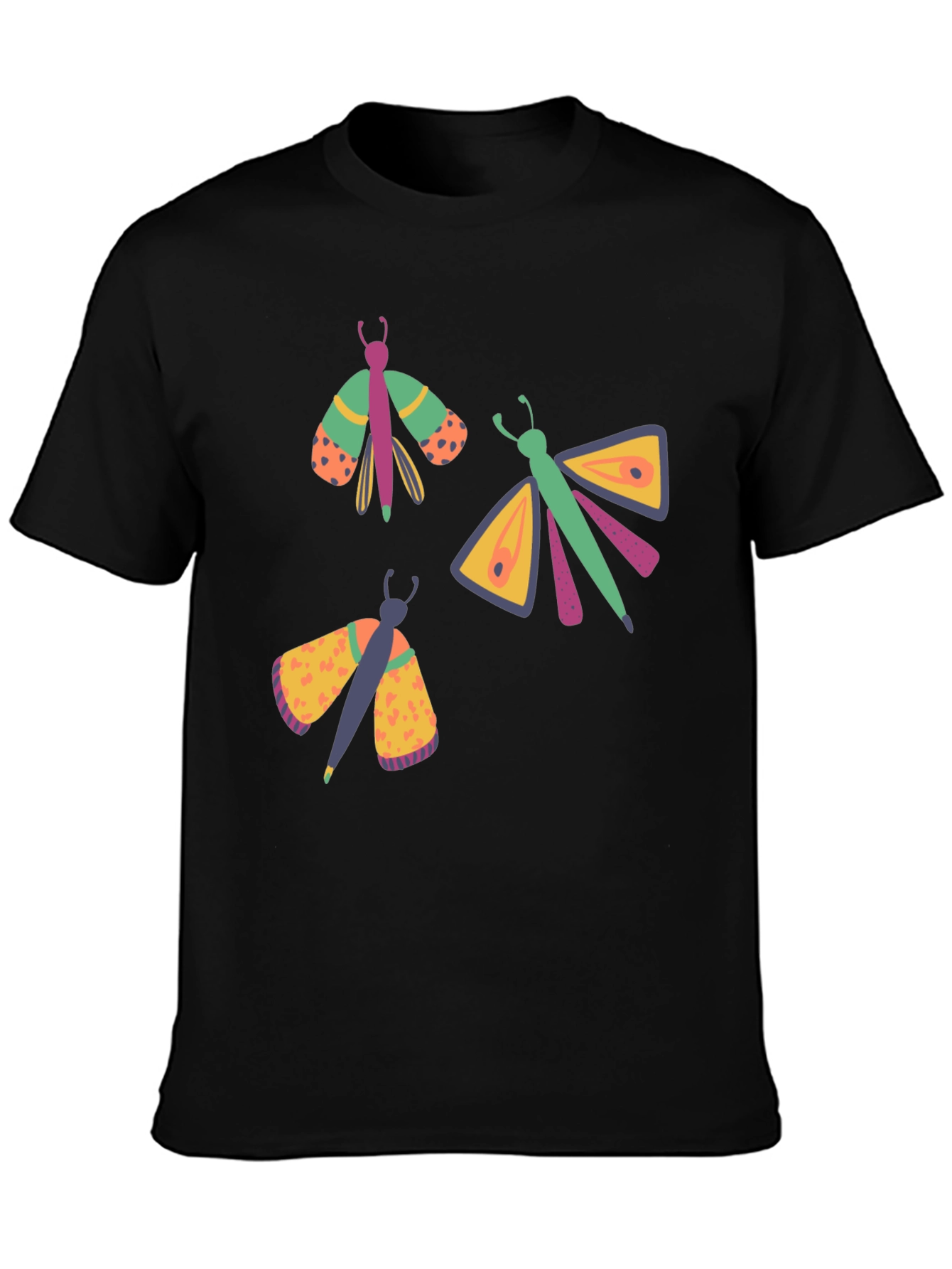 Moth Graphic Tee - Mens Black T-Shirt
