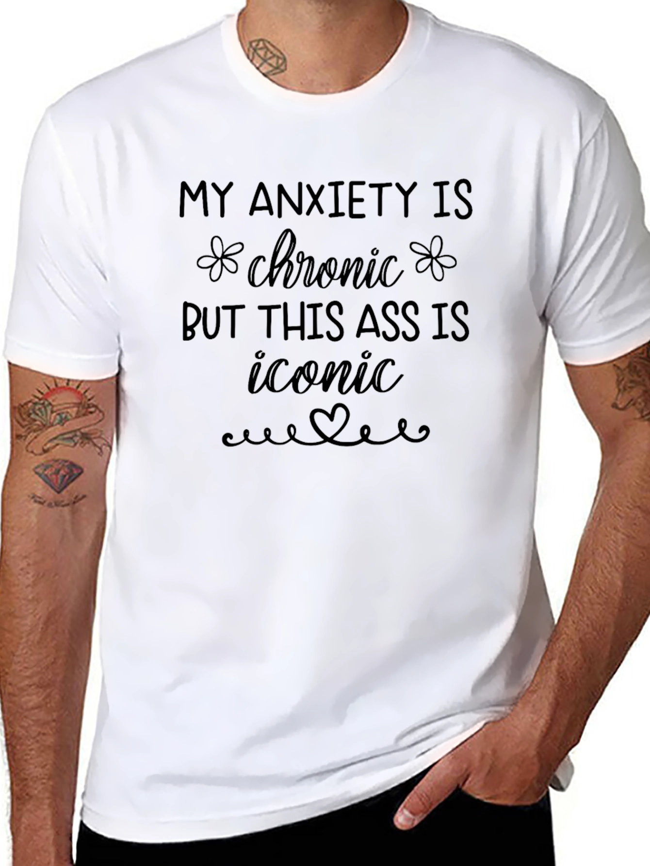 Anxiety Chronic Iconic Ass Graphic Tee