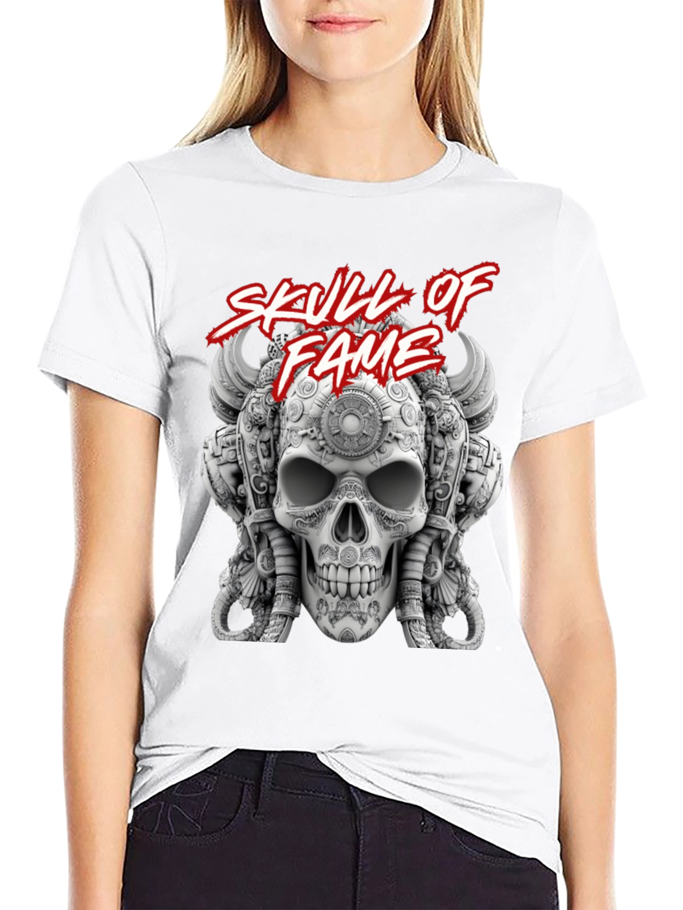 Skull of Fame Graphic Tee - Unique Skull Design