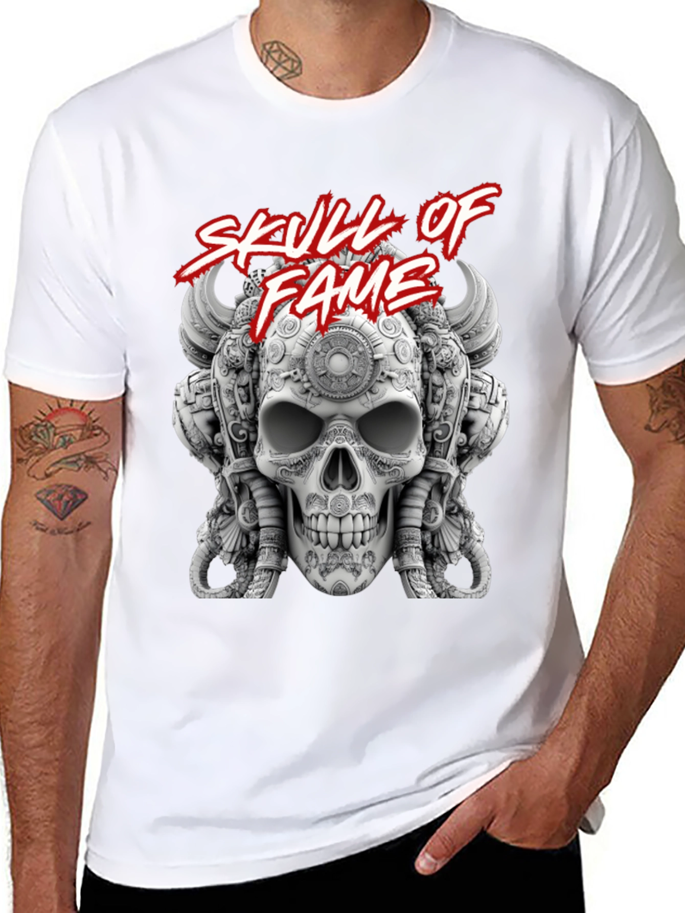 Skull of Fame Graphic Tee - Unique Skull Design
