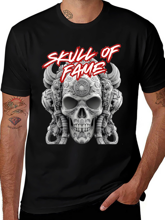 Skull of Fame Graphic Tee - Unique Skull Design