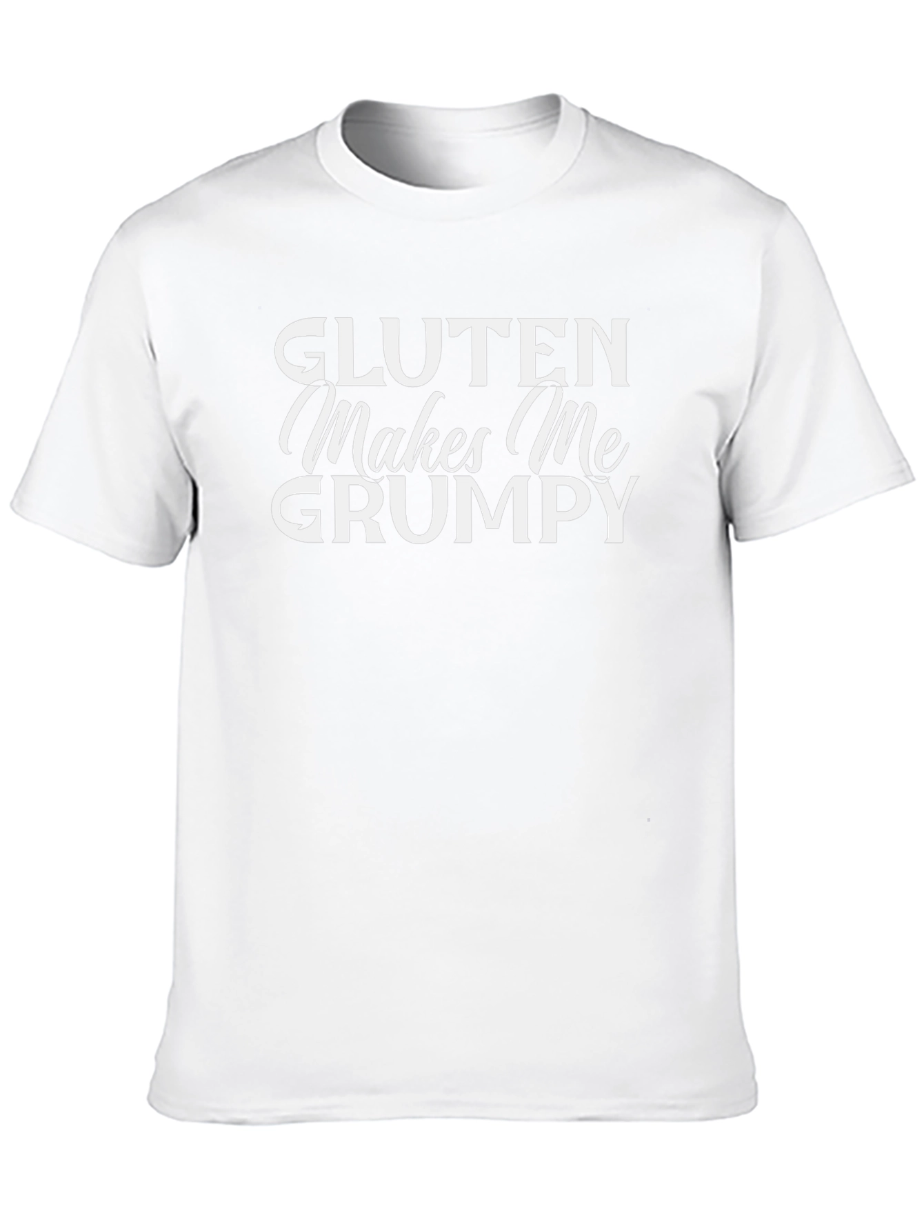 Gluten Makes Me Grumpy Black T-Shirt