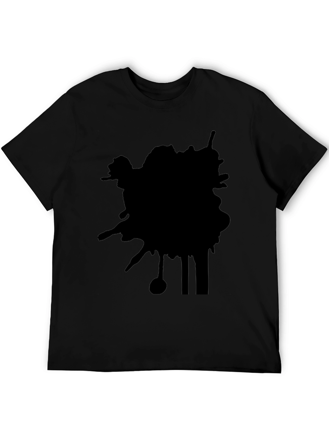 Abstract Black Graphic Tee - Modern Casual Style