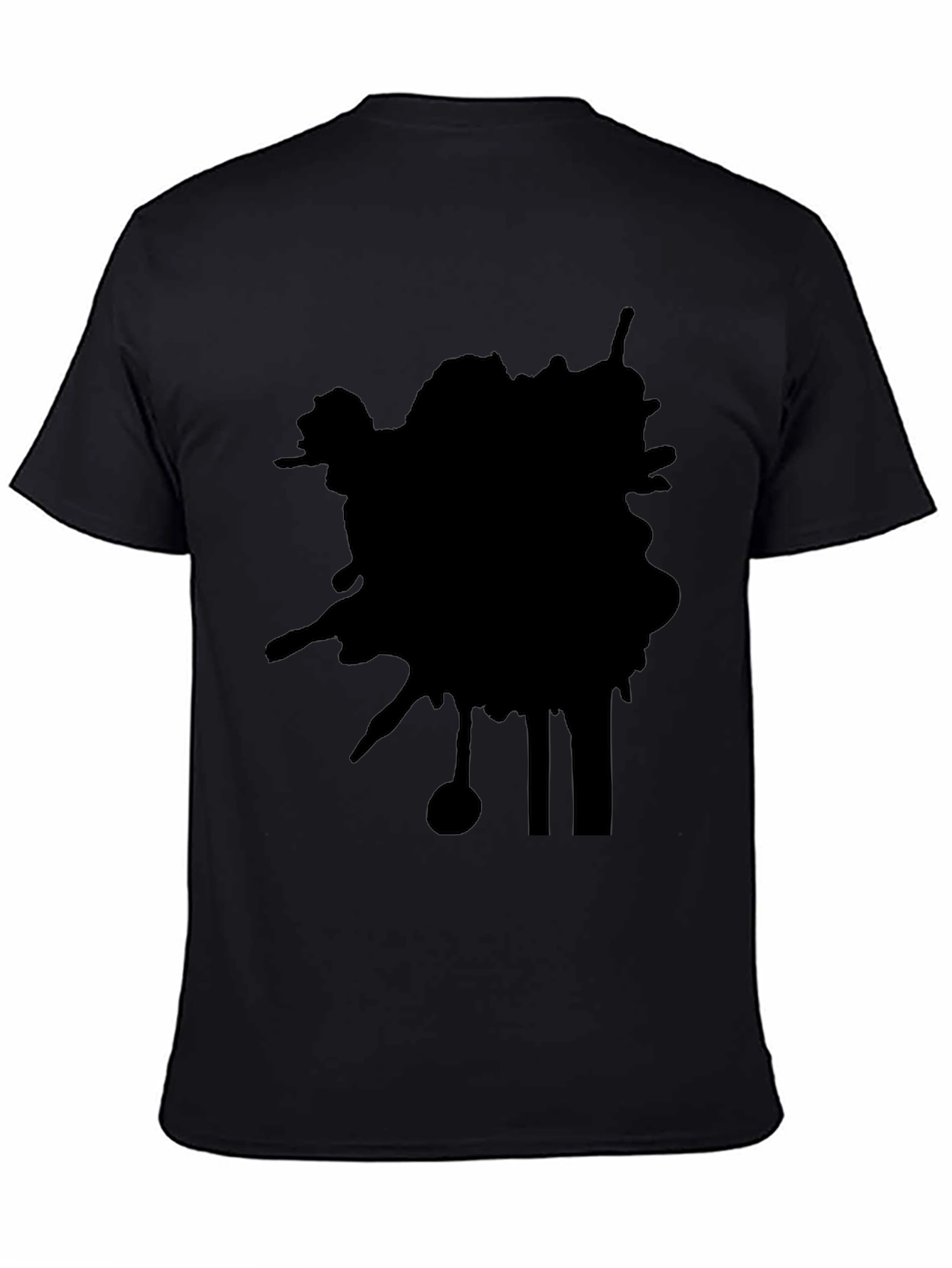 Abstract Black Graphic Tee - Modern Casual Style