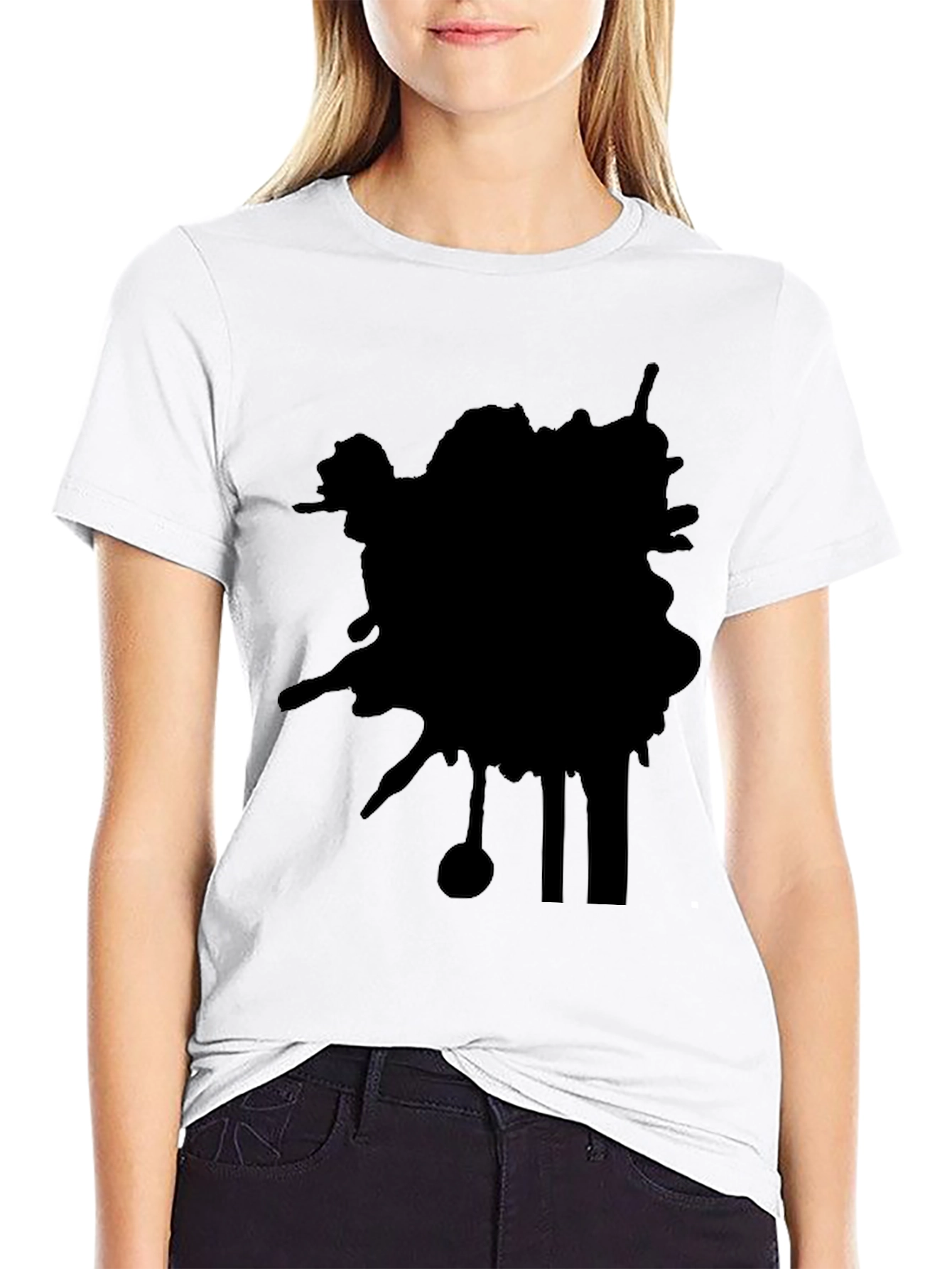 Abstract Black Graphic Tee - Modern Casual Style