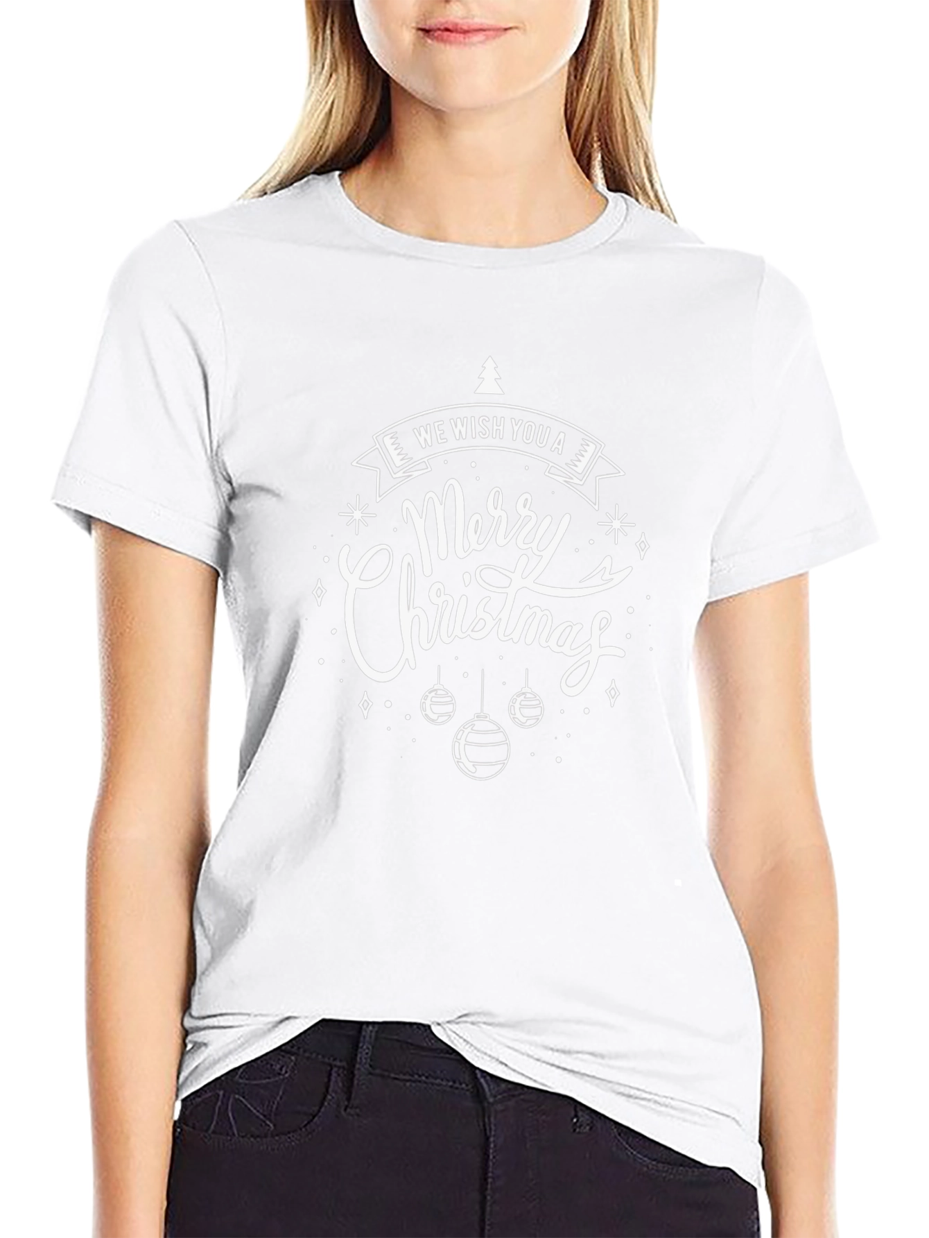 Merry Christmas Graphic Tee - Black Holiday Shirt