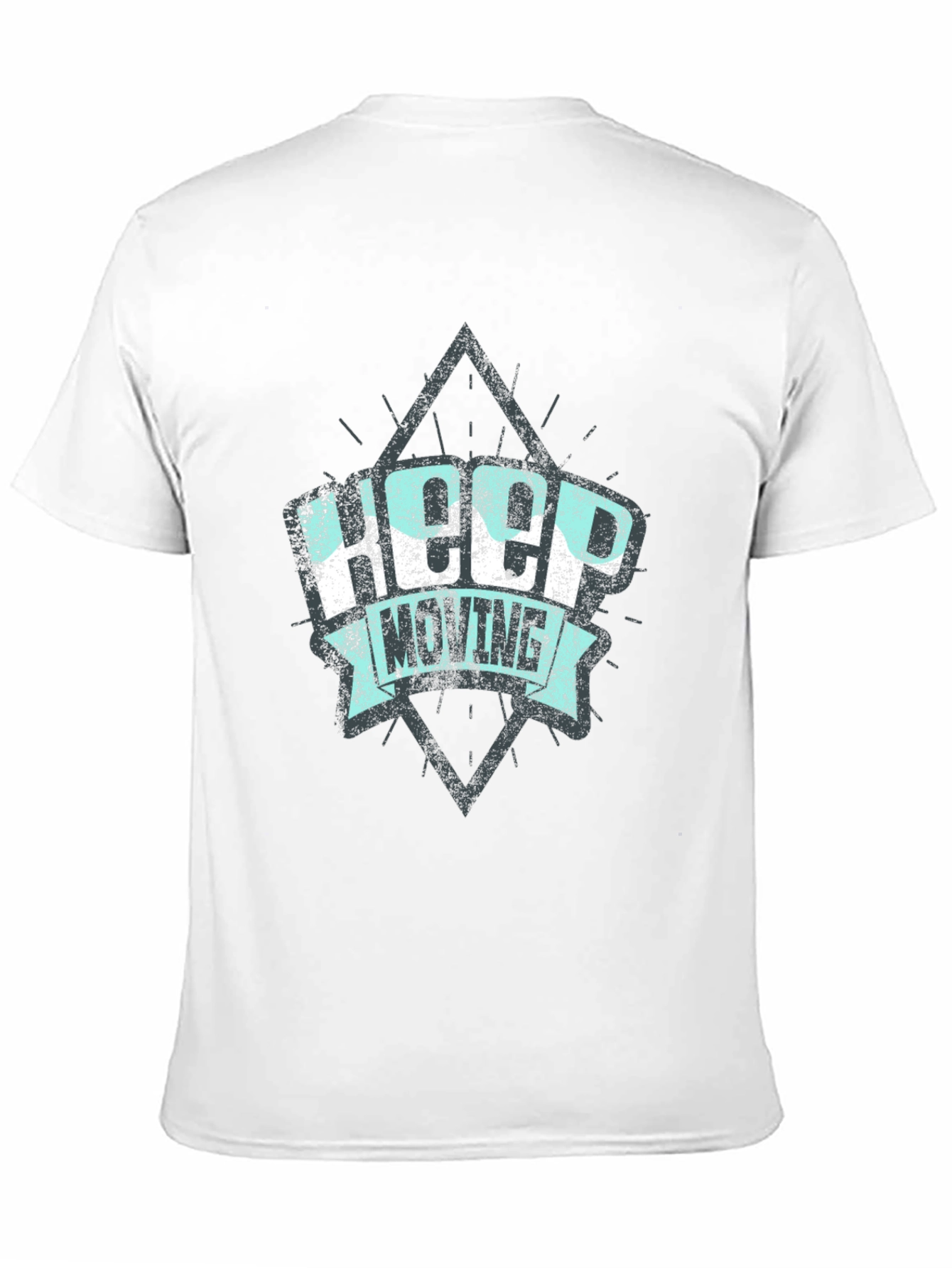 Keep Moving Graphic Print Black T-Shirt