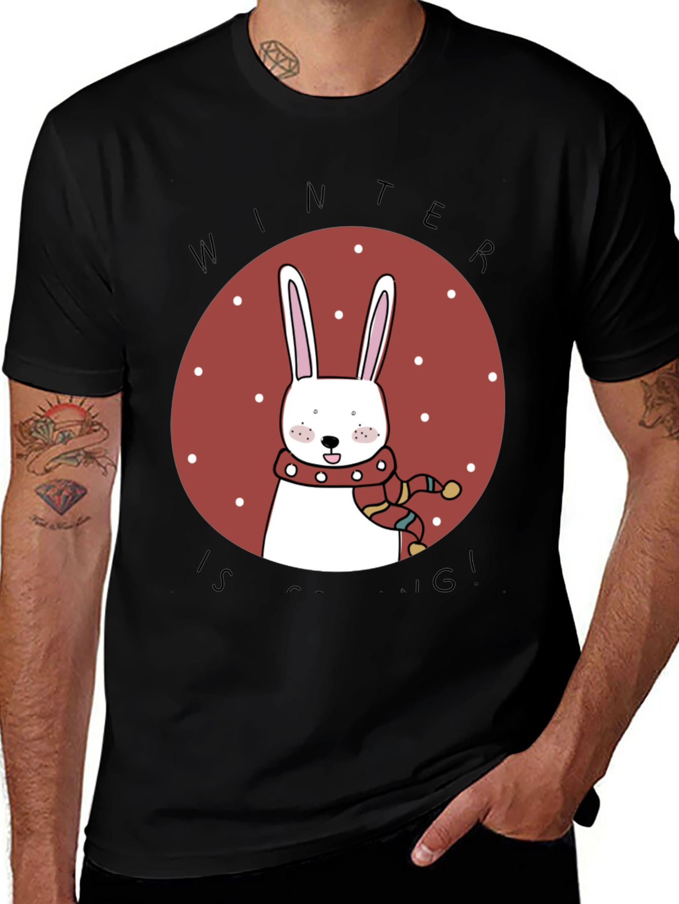 Winter Bunny T-Shirt - Cozy Holiday Style