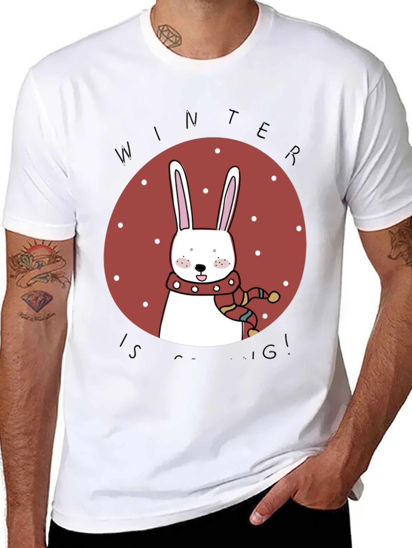 Winter Bunny T-Shirt - Cozy Holiday Style