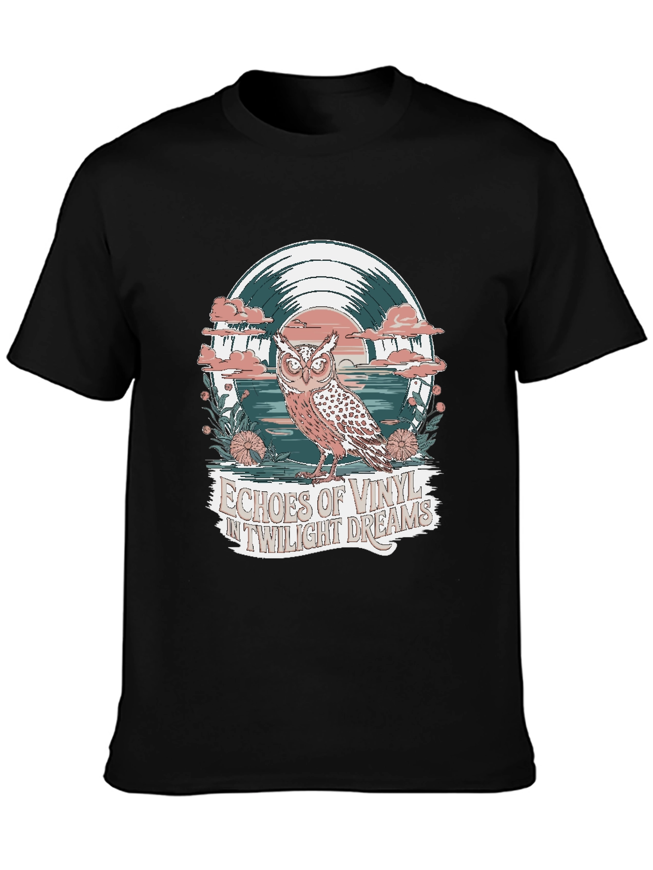 Twilight Dreams Vinyl Owl Graphic Tee