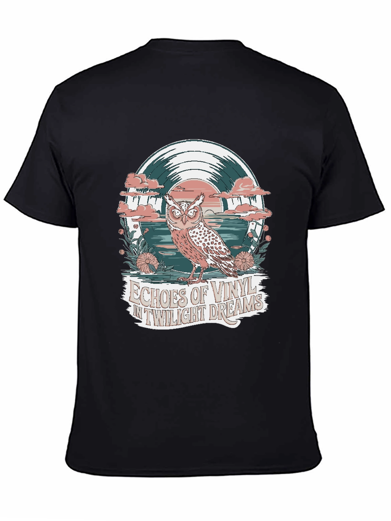 Twilight Dreams Vinyl Owl Graphic Tee