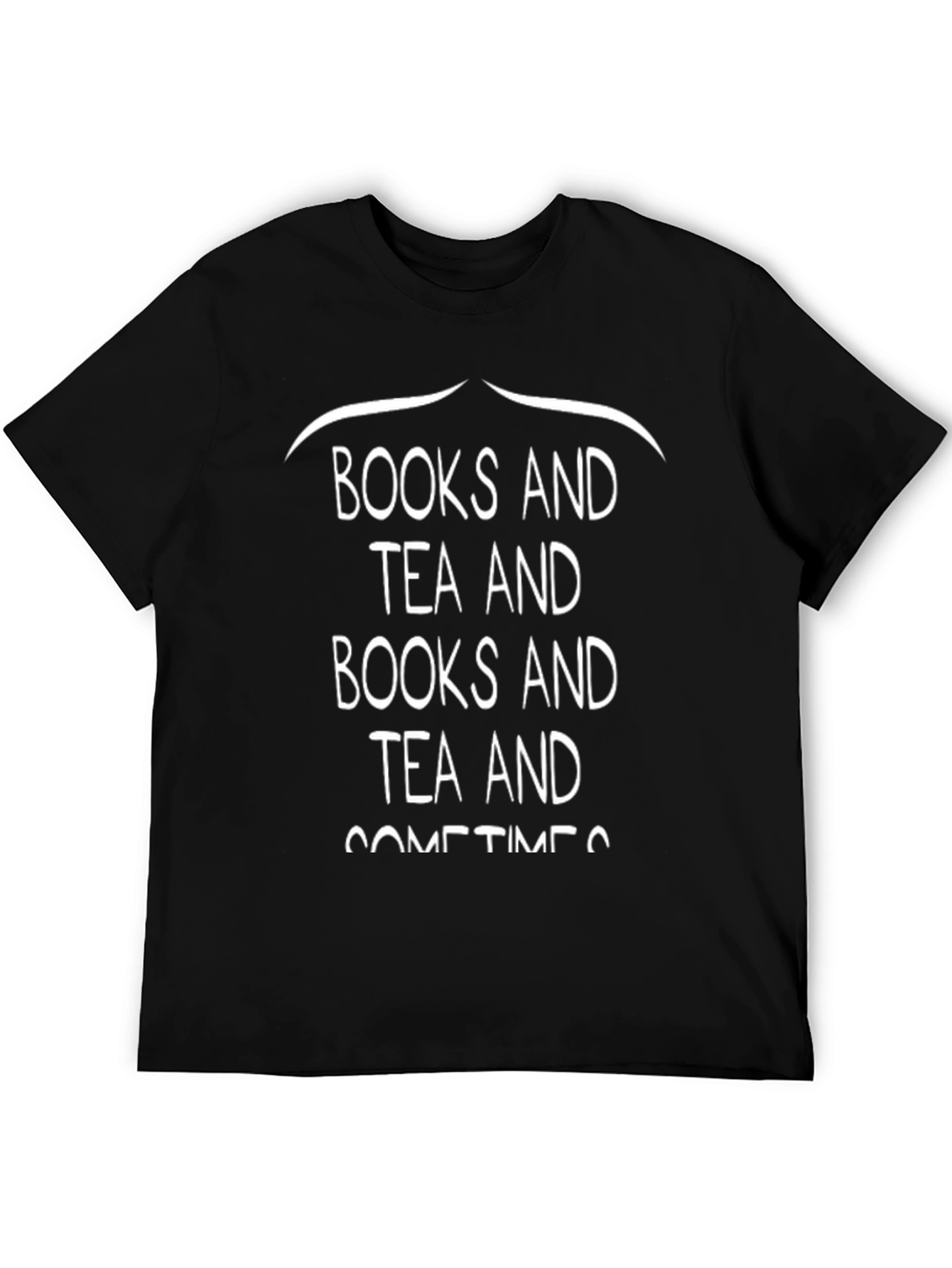 Books and Tea Graphic Tee - Unisex Black T-Shirt