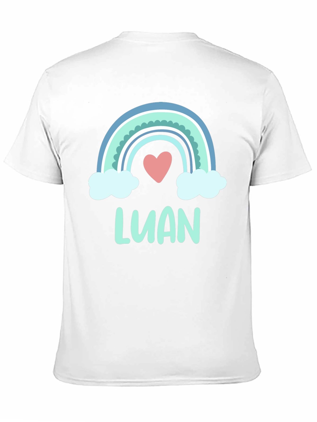 Luan Rainbow Heart Graphic Black T-Shirt
