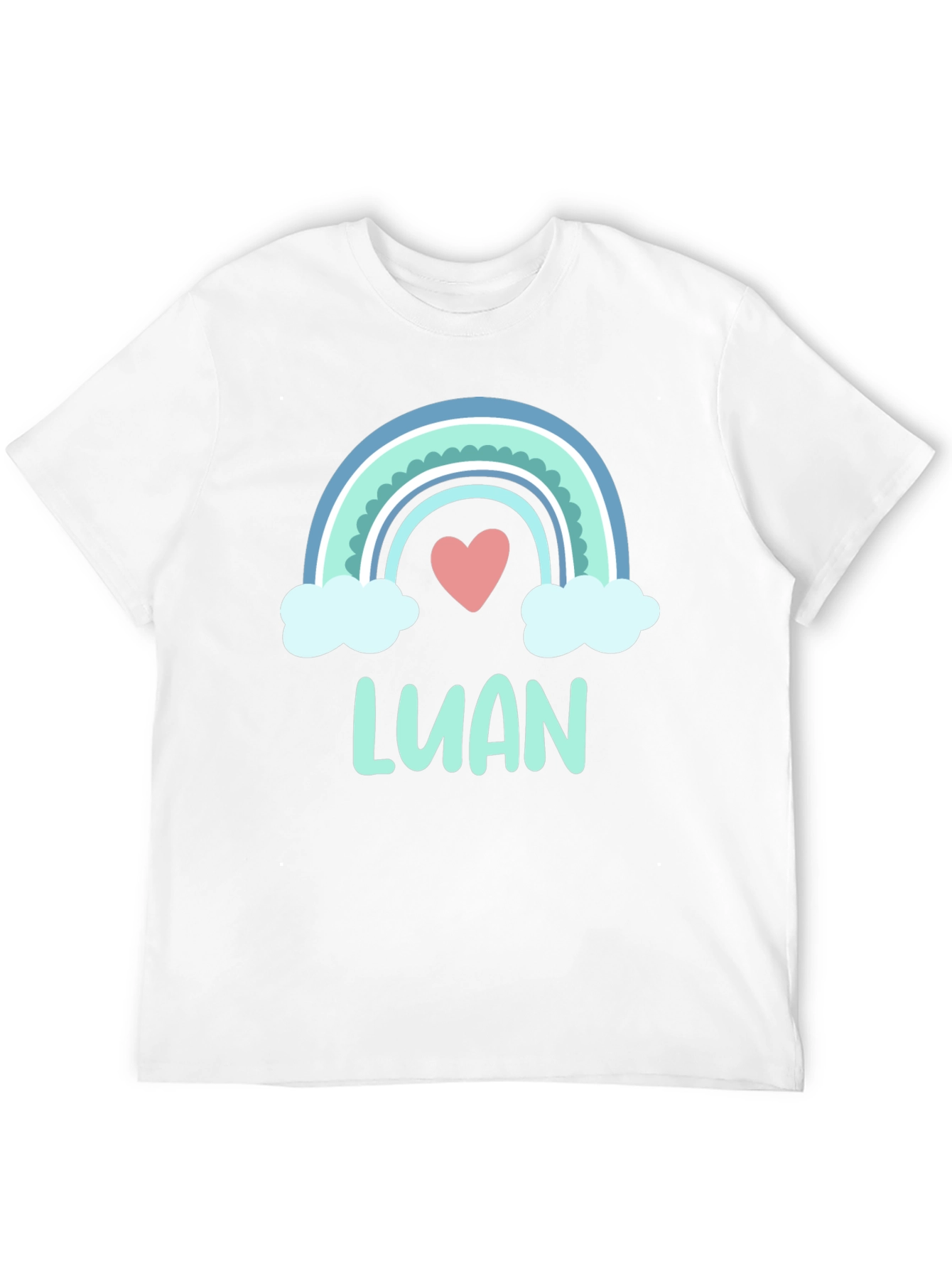 Luan Rainbow Heart Graphic Black T-Shirt