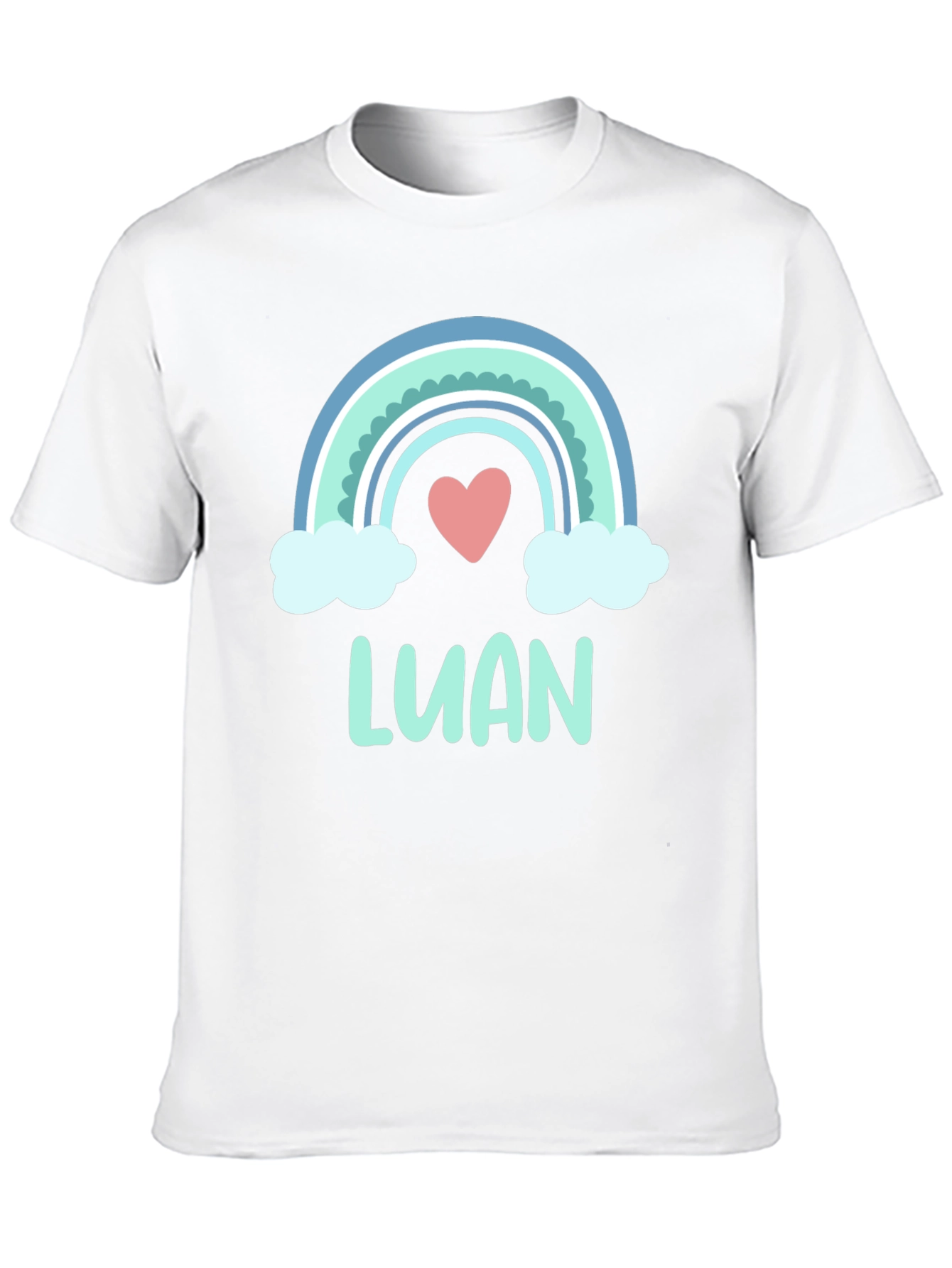 Luan Rainbow Heart Graphic Black T-Shirt