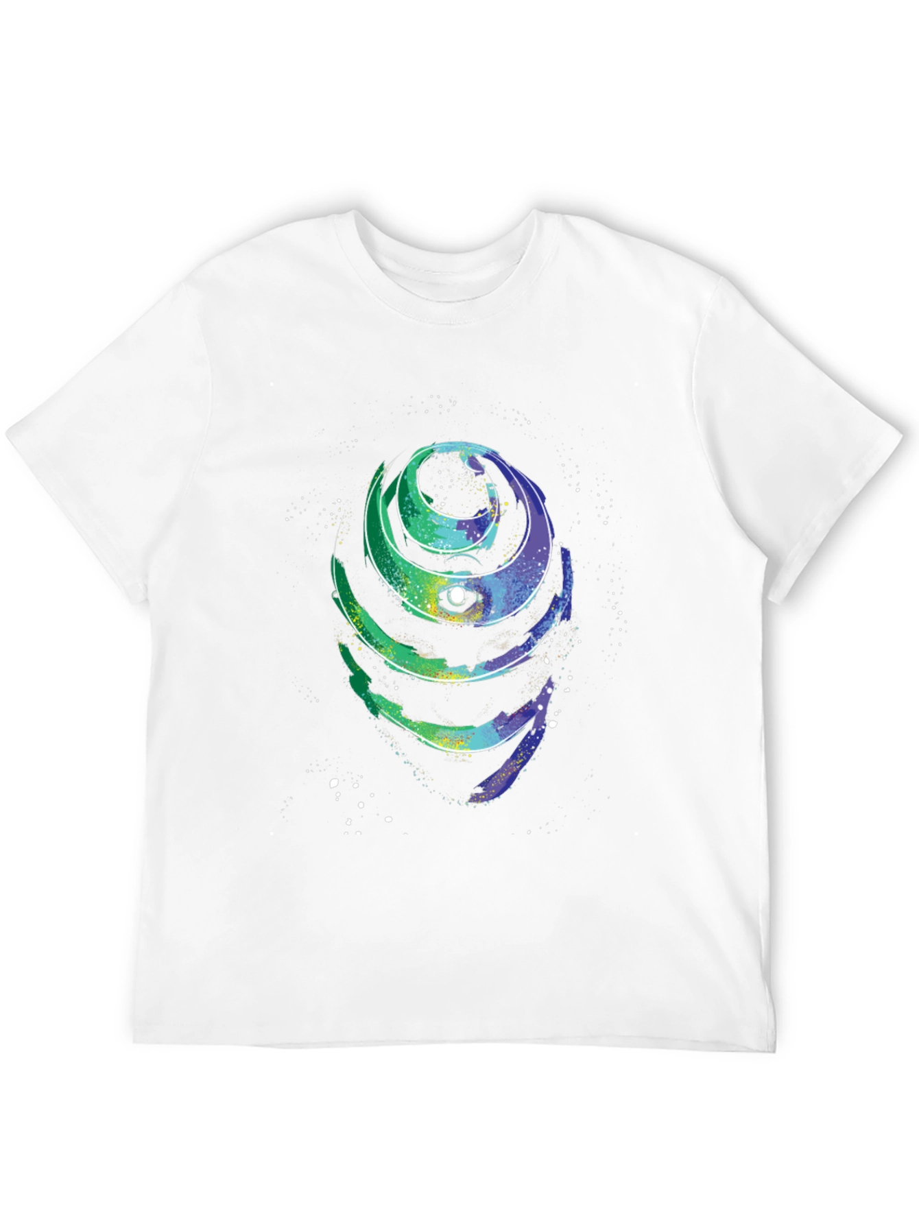 Cosmic Spiral Graphic Tee - Black Cotton T-Shirt